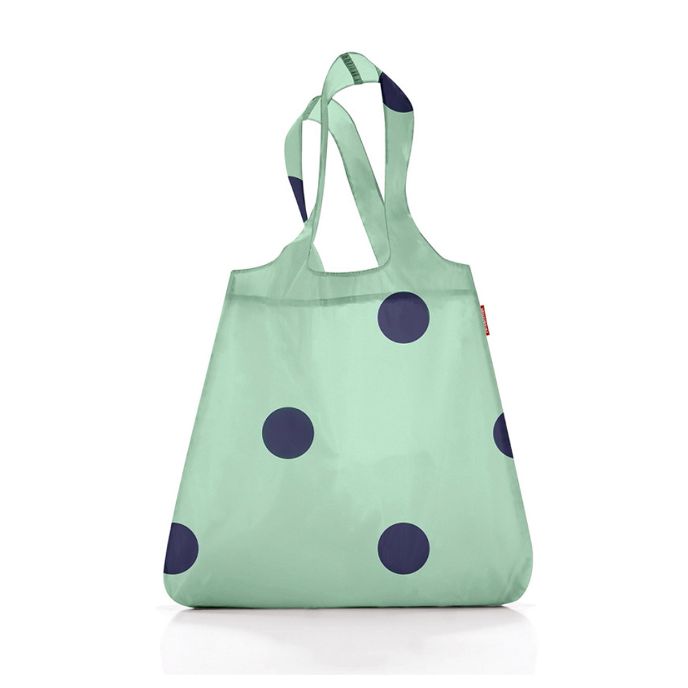 reisenthel - mini maxi shopper - collection #20 - spring turquoise with dark blue dots