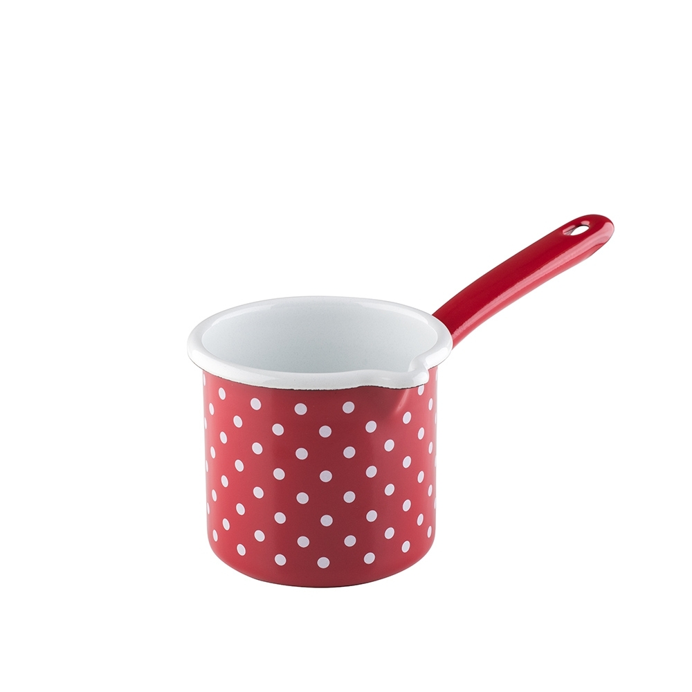 Riess COUNTRY - Polka-dot red - Milk pan with long handle Riess COUNTRY - Polka-dot red - Milk pan with long handle