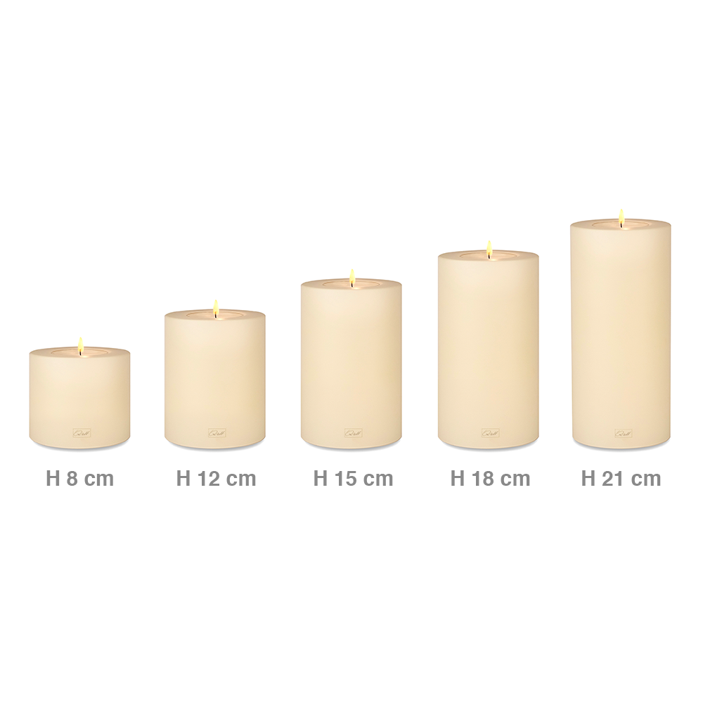 QULT FARLUCE Teelichthalter Trend Colour – Ø 8 Cm, Höhe 9 Cm, In Taupe, Aus Kunststoff, Inkl. 1 Teelicht