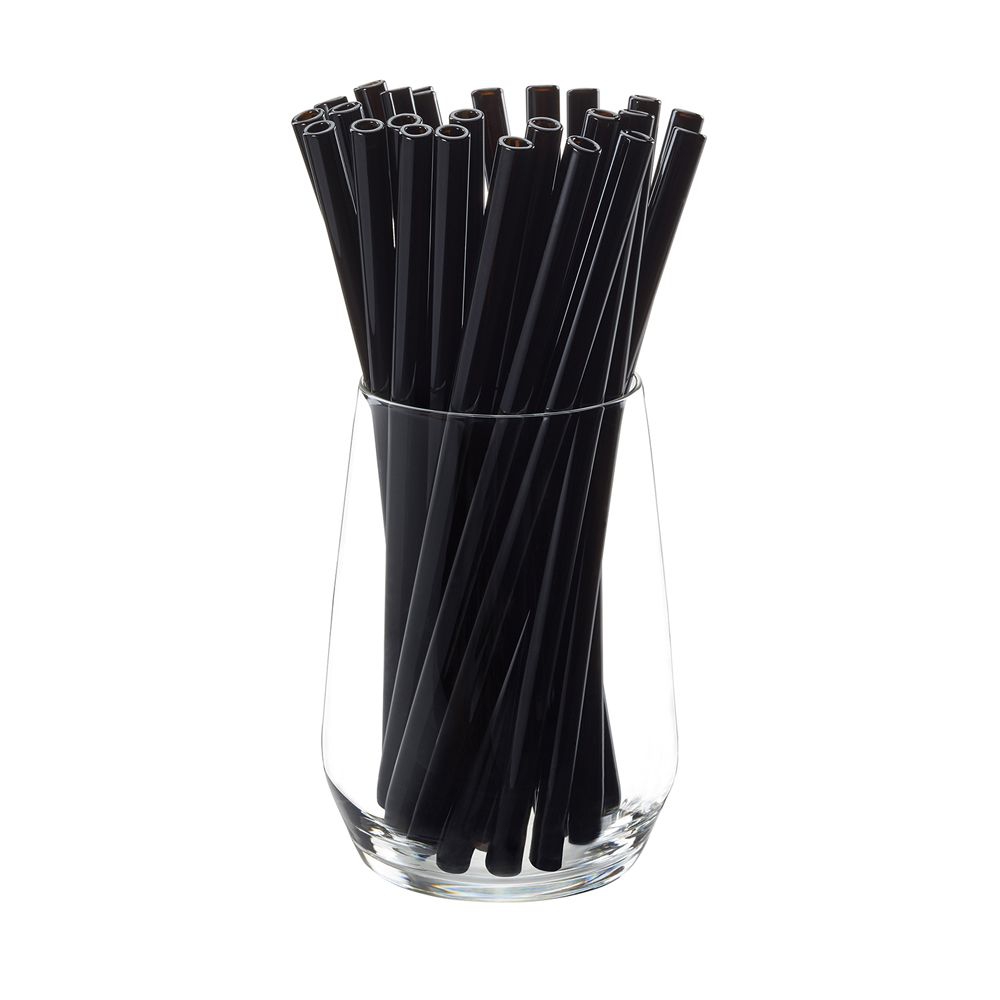Gefu - Glass drinking straw FUTURE, 25 pieces, black