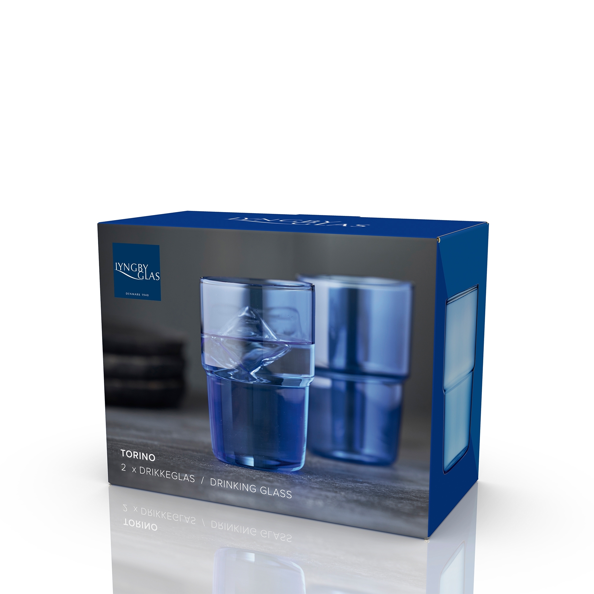 Lyngby Glas - Torino - Trinkglas - 2 Stck. - Blau