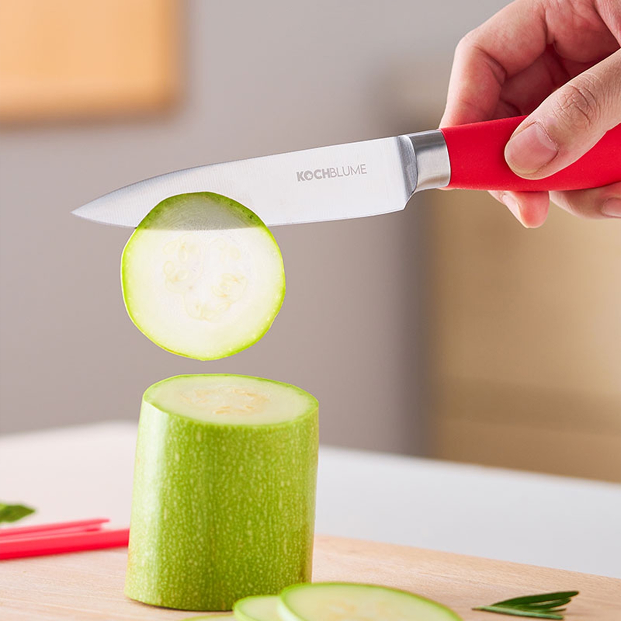 Kochblume - Vegetable knife S, smooth blade, taupe Kochblume - Vegetable knife S, smooth blade, taupe