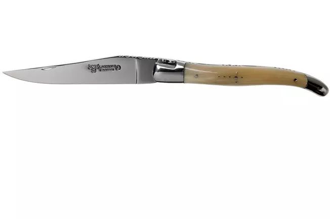 Laguiole - Forged folding/pocket knife. Horn tip, flamed, shiny