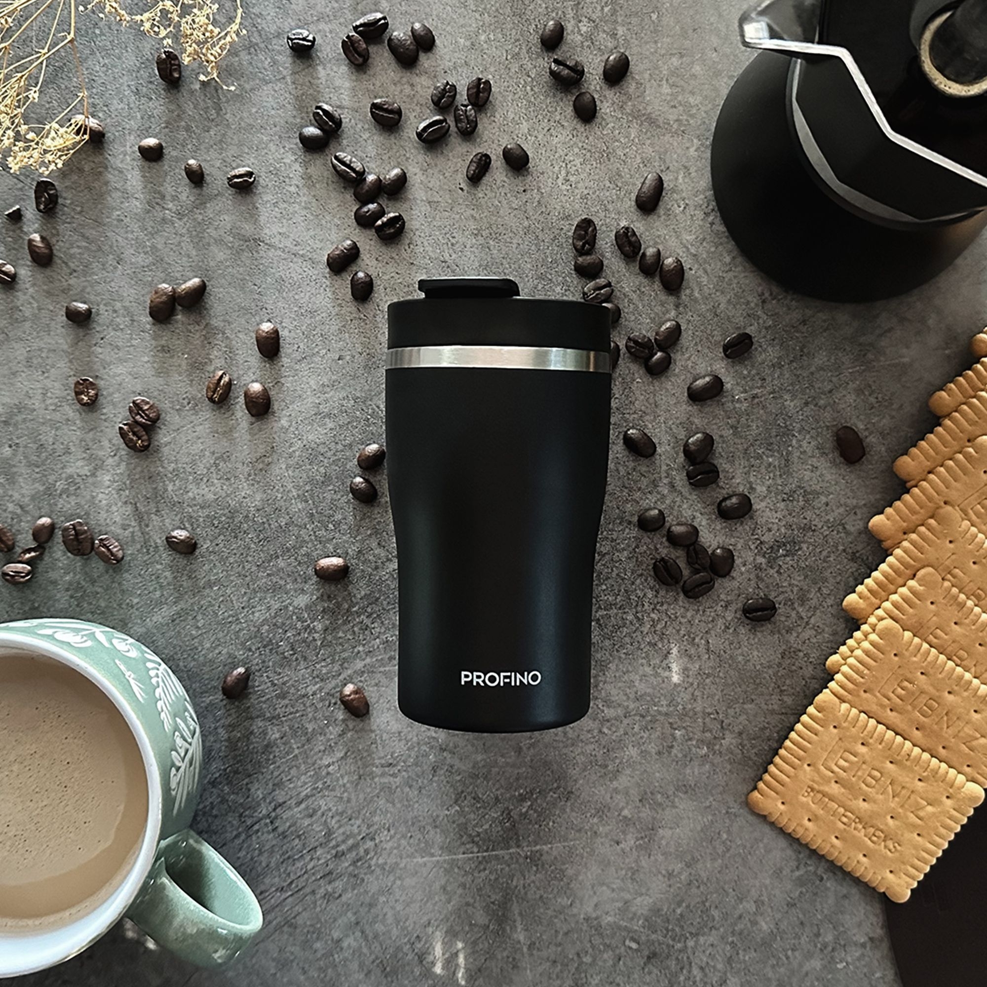 Profino - Barista coffee mug - 250 ml - Black