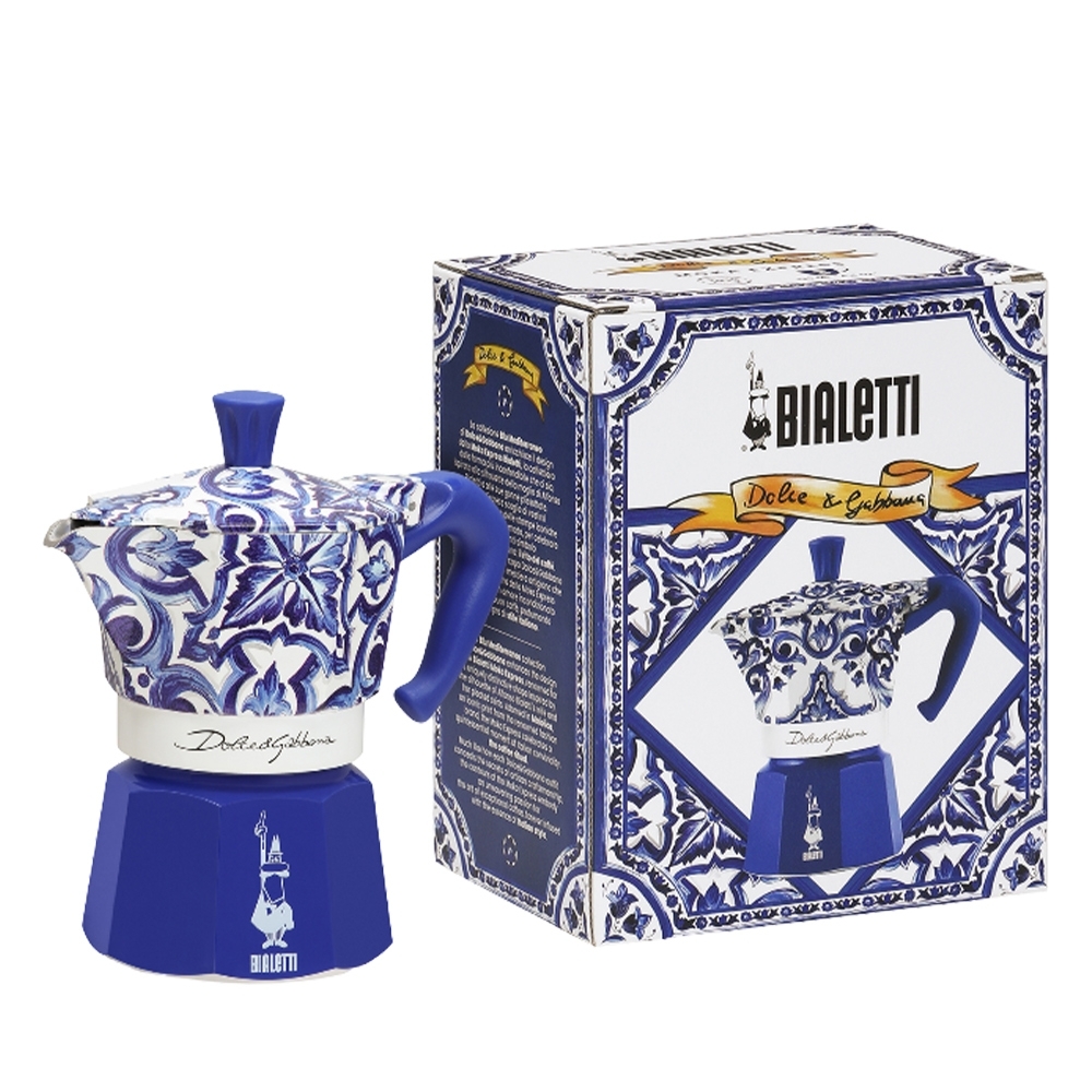 Bialetti - Moka Express 3 Tassen - Dolce & Gabbana Blu Mediterraneo