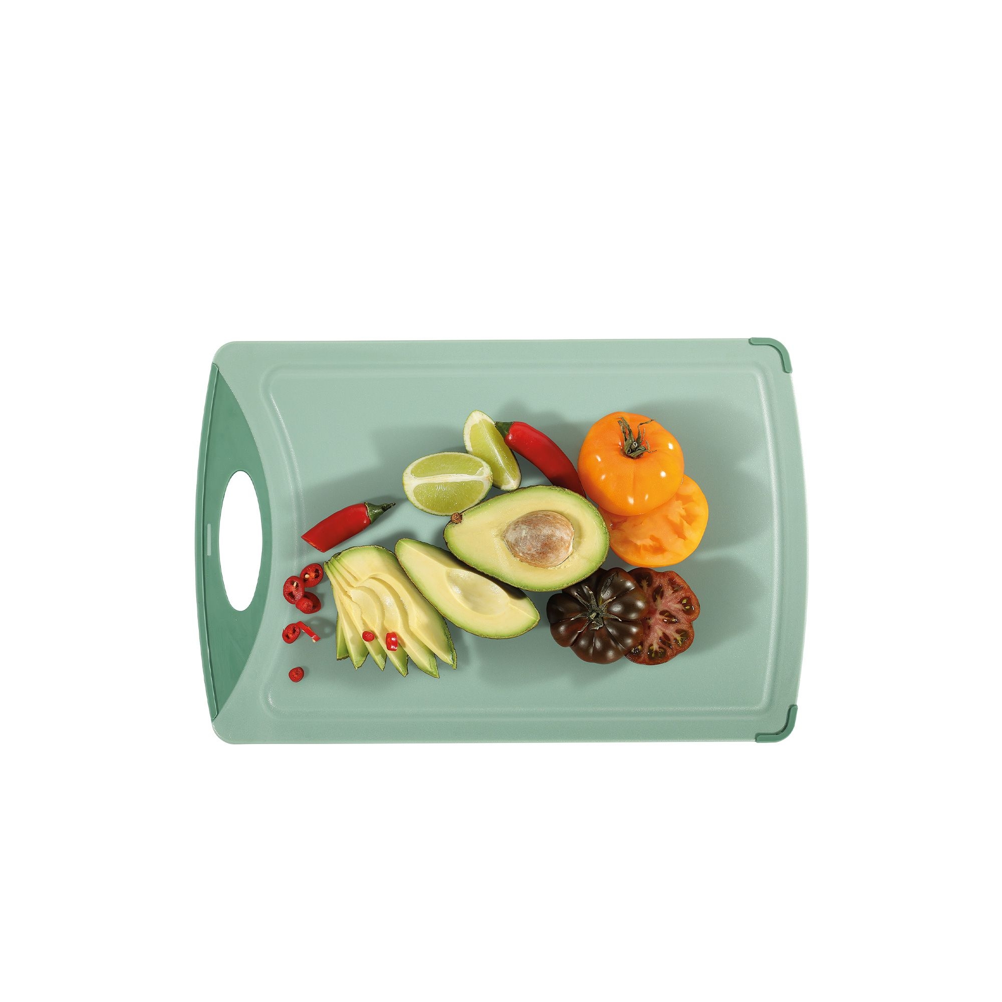 Zassenhaus EASY CUT jade cutting board with vegetables