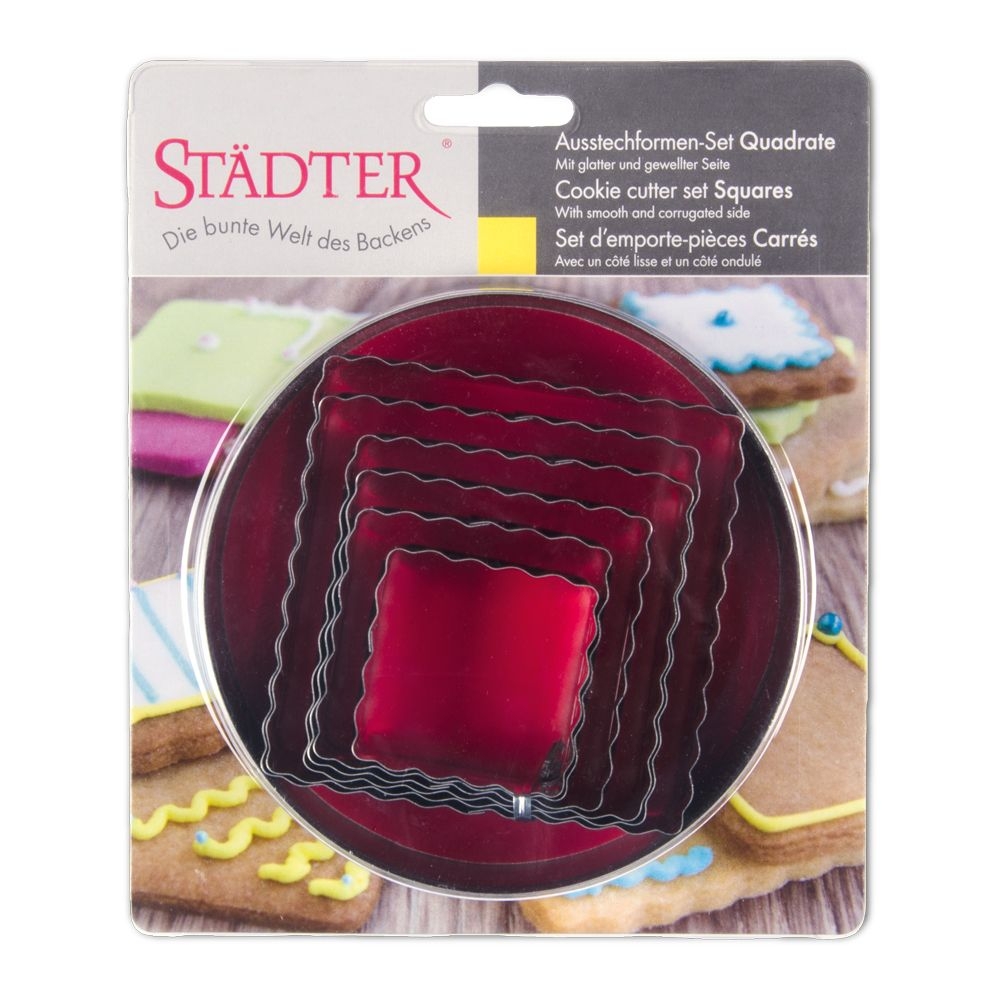 Städter - Cookie Cutter Squares 6 pieces - 4,5–8,5 cm