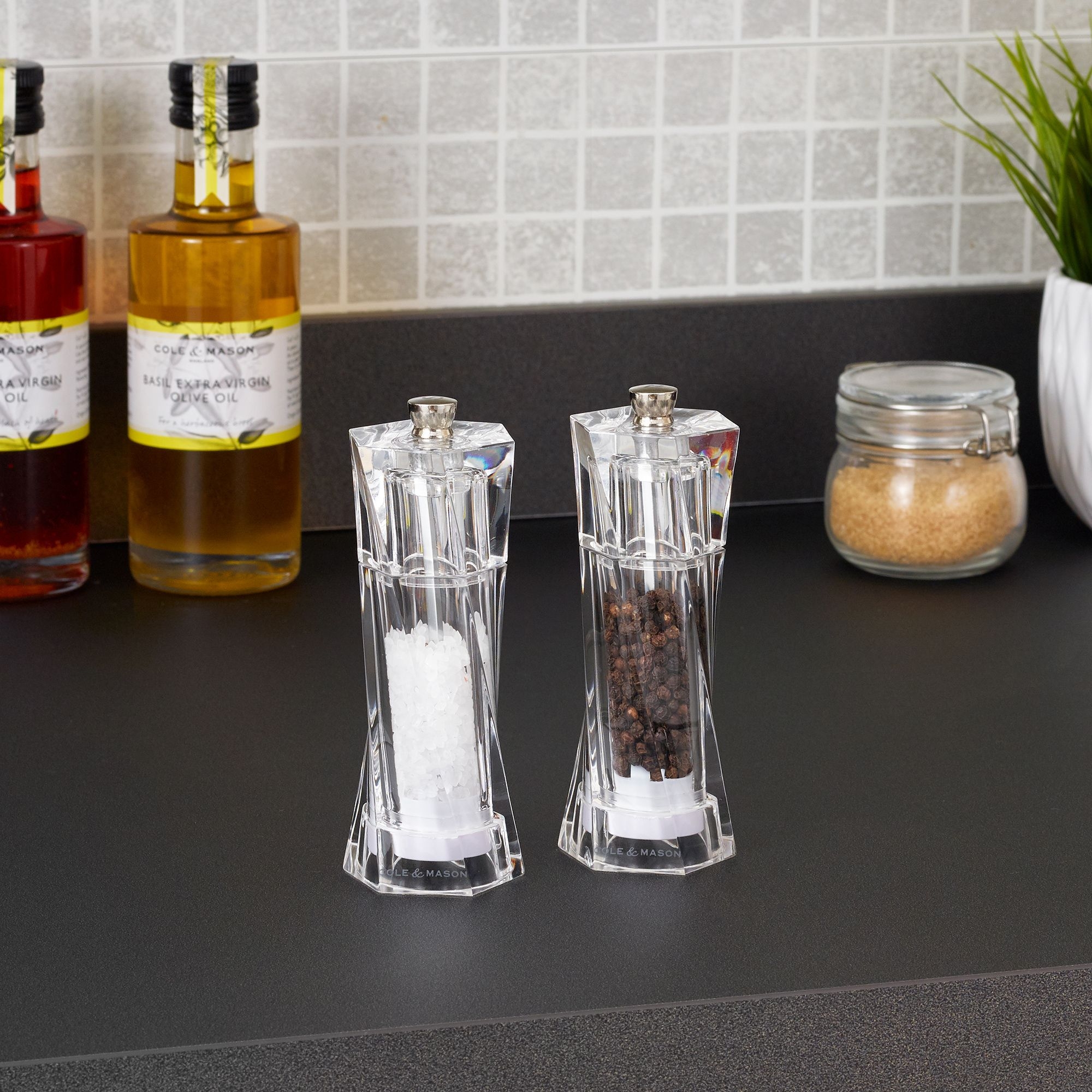 COLE & MASON - Aldeburgh Pepper and Salt Mill Set | Acrylic