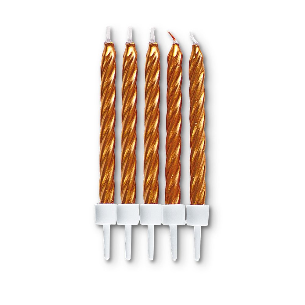 Städter - Candles Birthday - 7,5 cm - with holder - 10 pieces - different colors Städter - Candles Birthday - 7,5 cm - with holder - 10 pieces - different colors