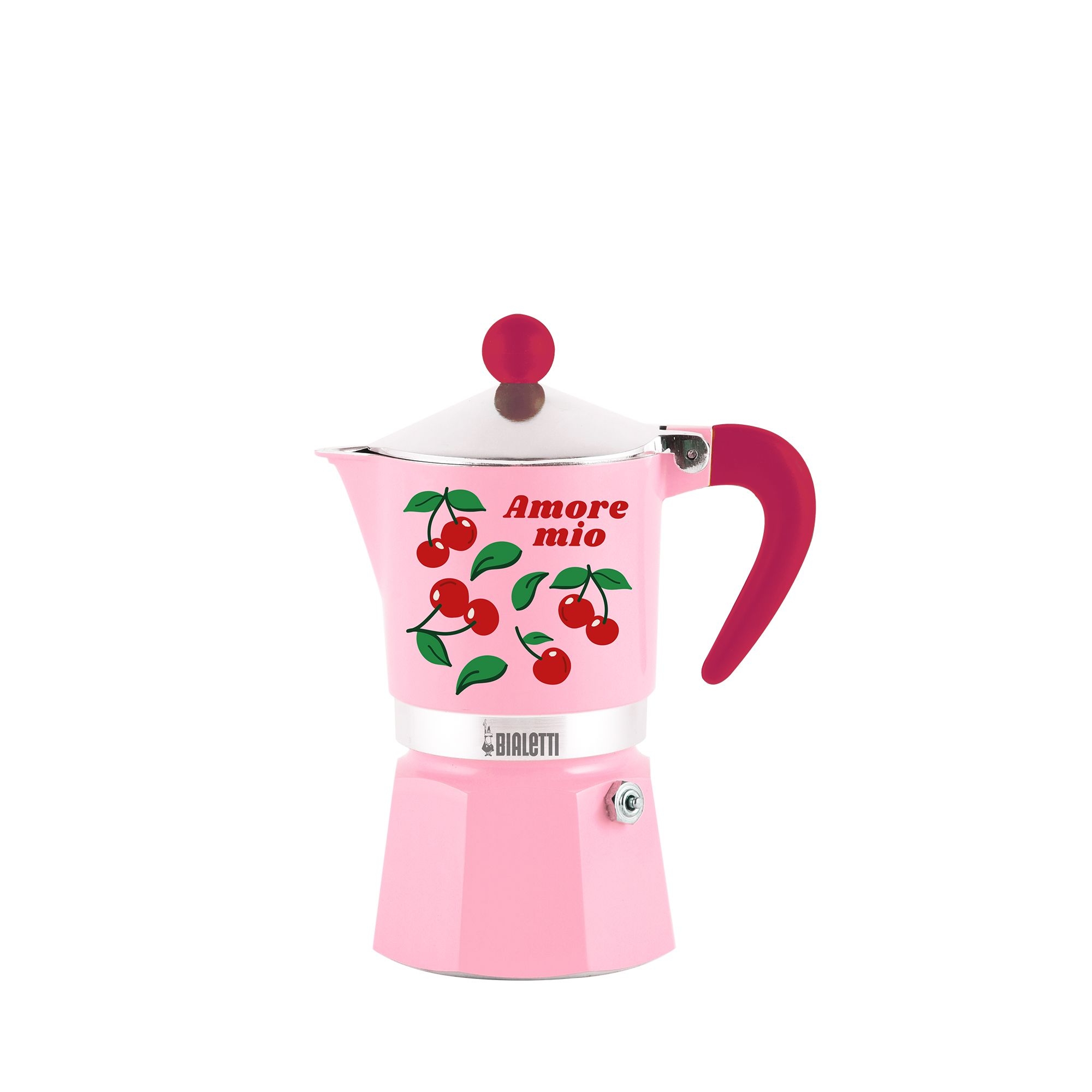 Bialetti - Mercato Della Frutta Espressokocher Rainbow, 3 Tassen - cherry