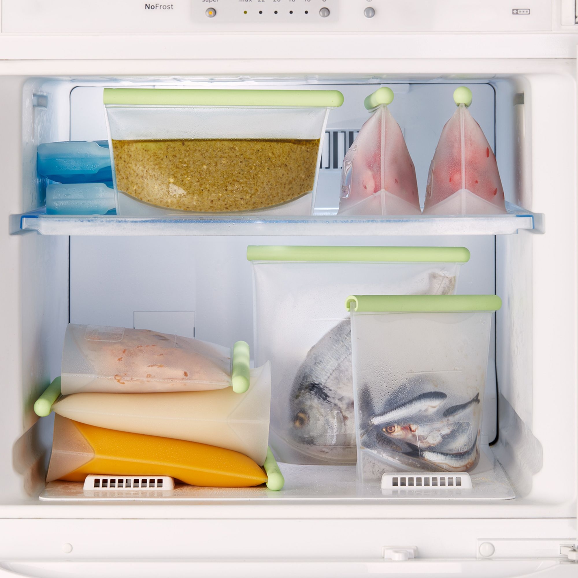 Lékué - Reusable silicone bags, set of 3, green Lékué - Reusable silicone bags, set of 3, green