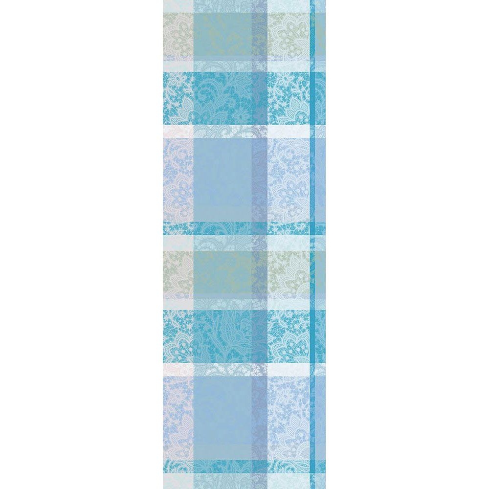 Garnier-Thiebaut Table Runner - Mille Dentelles Turquoise - uc