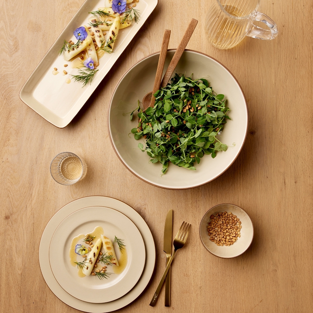 Bitz - salad bowl - 30 cm - Wood/Sand Bitz - salad bowl - 30 cm - Wood/Sand