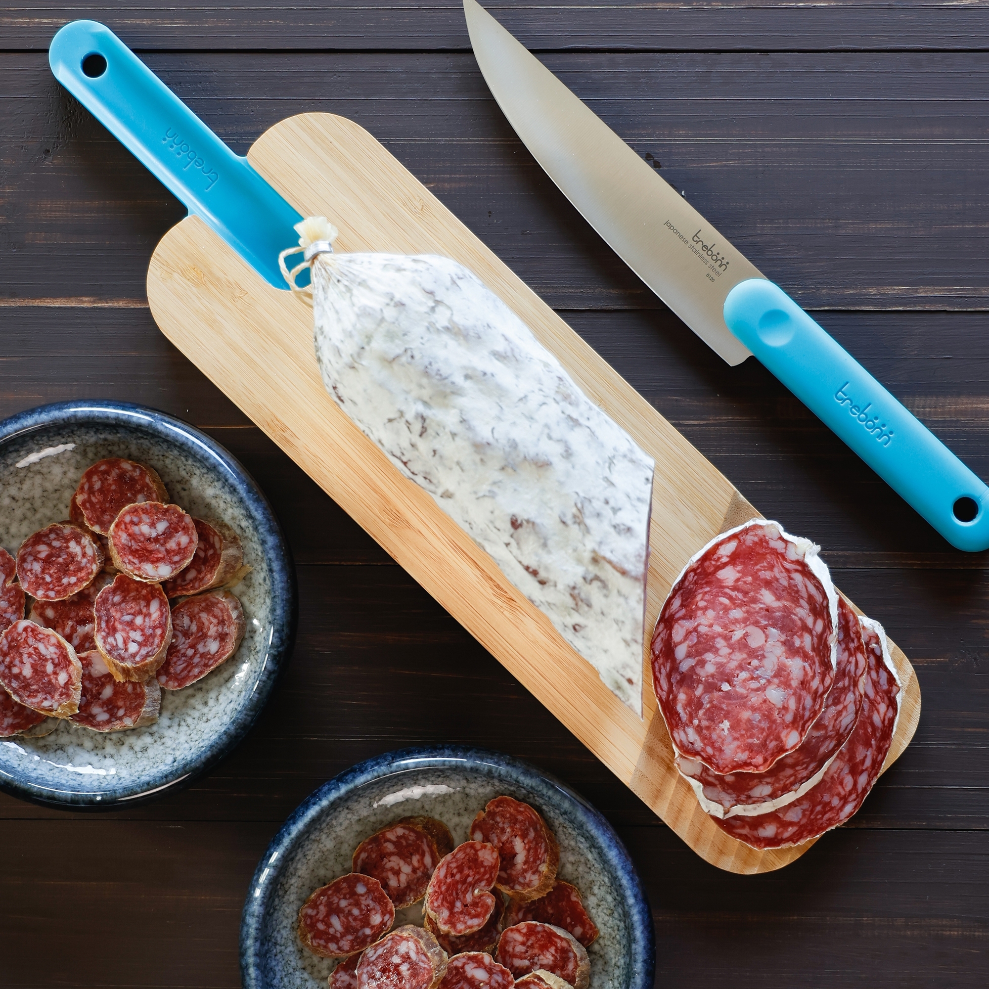 Trebonn - ARTU cutting board + salami knife