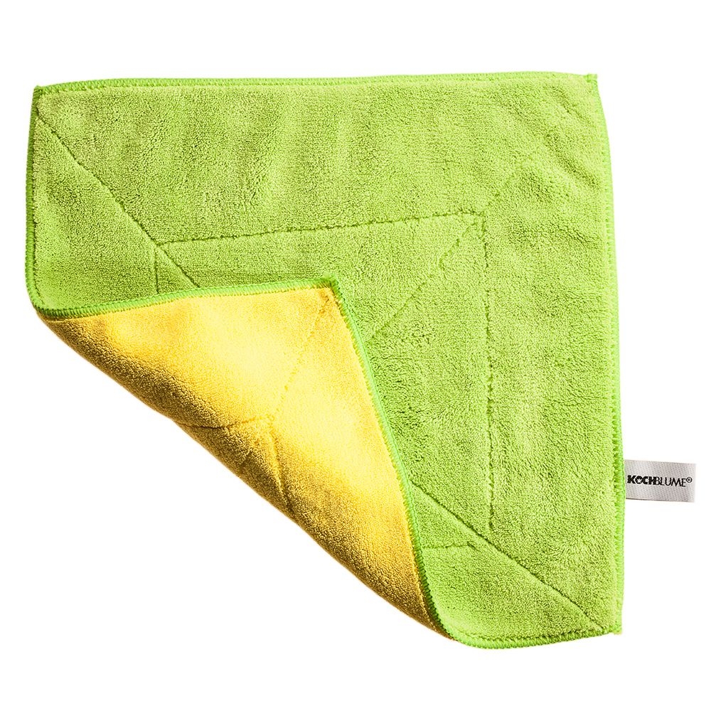 Kochblume - Microfiber cloth 30 x 30 cm, lime/yellow