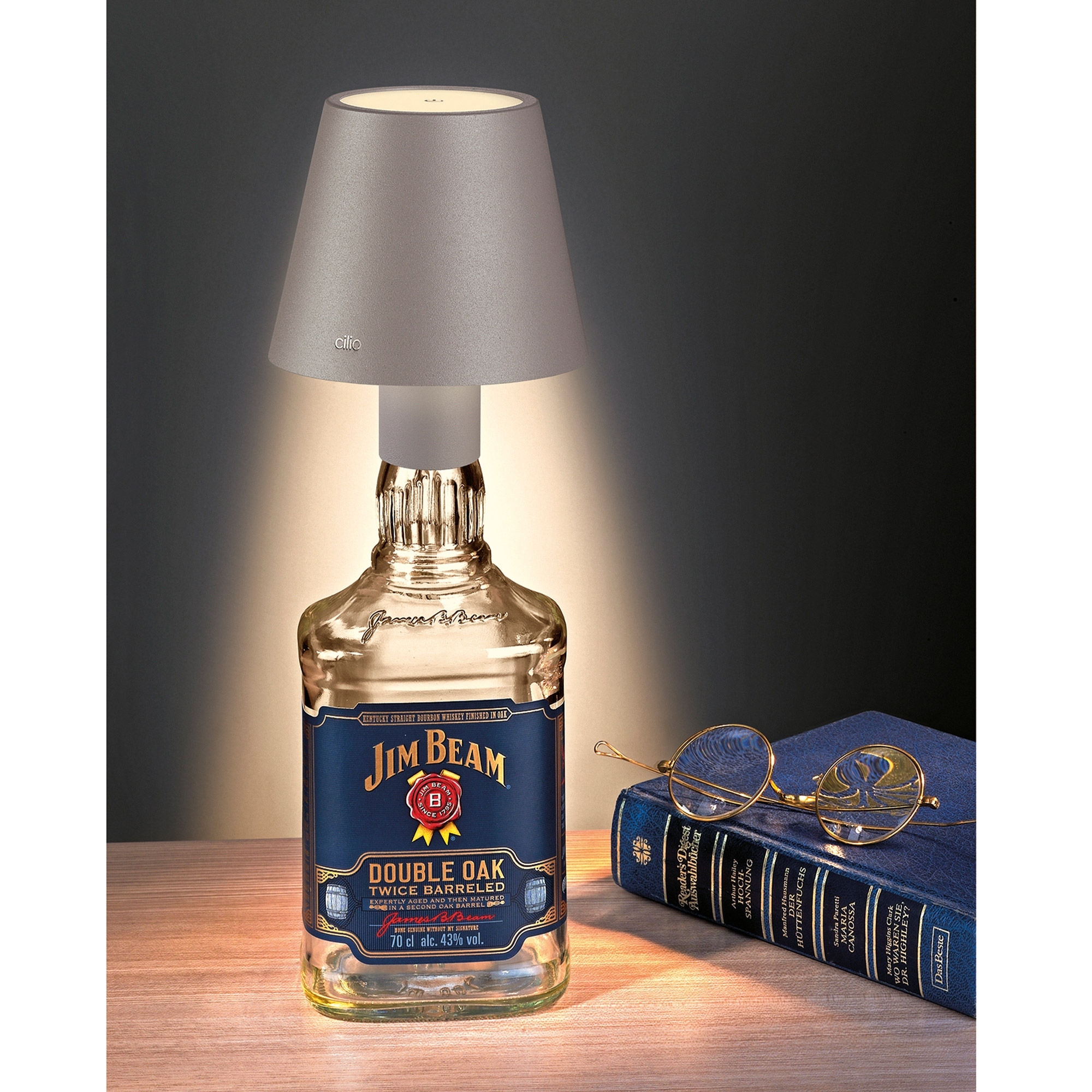 Cilio - LED-Flaschenlampe LUCE - grau Cilio - LED-Flaschenlampe LUCE - grau