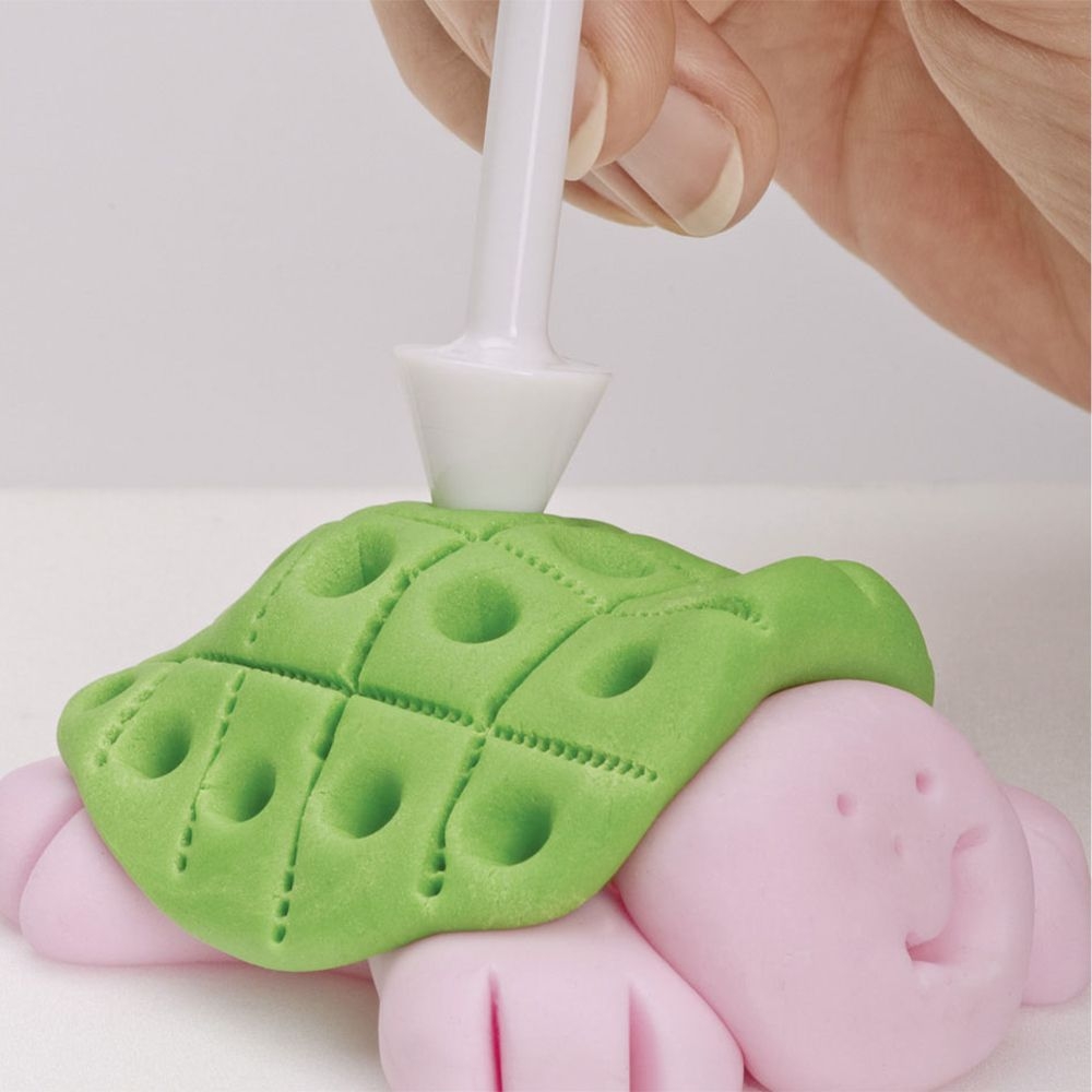 Städter - Modellierwerkzeug Kegel glatt & gezackt - Weiß - 16 cm Städter - Modellierwerkzeug Kegel glatt & gezackt - Weiß - 16 cm