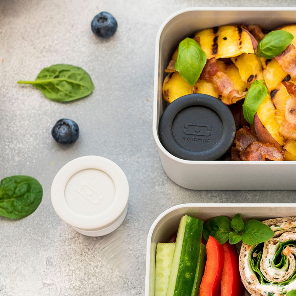 monbento - MB Temple S Grey coton/Black Onyx-  Saucendöschen 2er monbento - MB Temple S Grey coton/Black Onyx-  Saucendöschen 2er