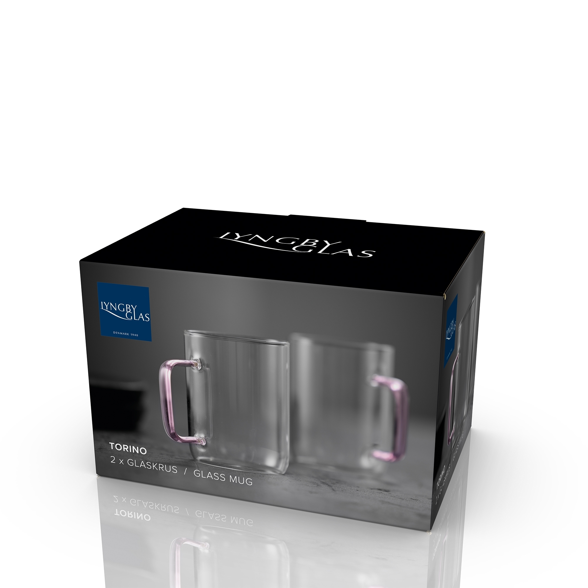 Lyngby Glas - Torino - Glasbecher - 2 Stck. - Pink