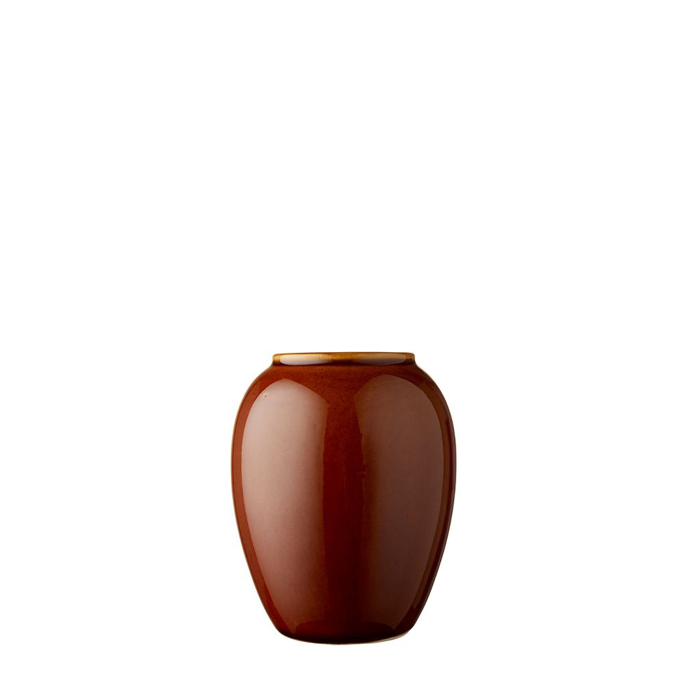 Bitz - Steingut Vase - 12,5 cm - Amber