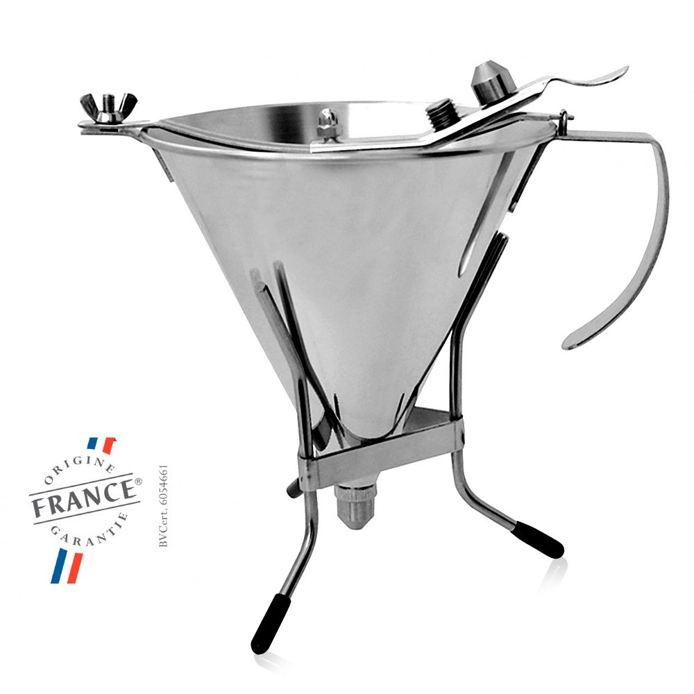 de Buyer - KWIK Pro stainless steel piston funnel - 1.5 L de Buyer - KWIK Pro stainless steel piston funnel - 1.5 L
