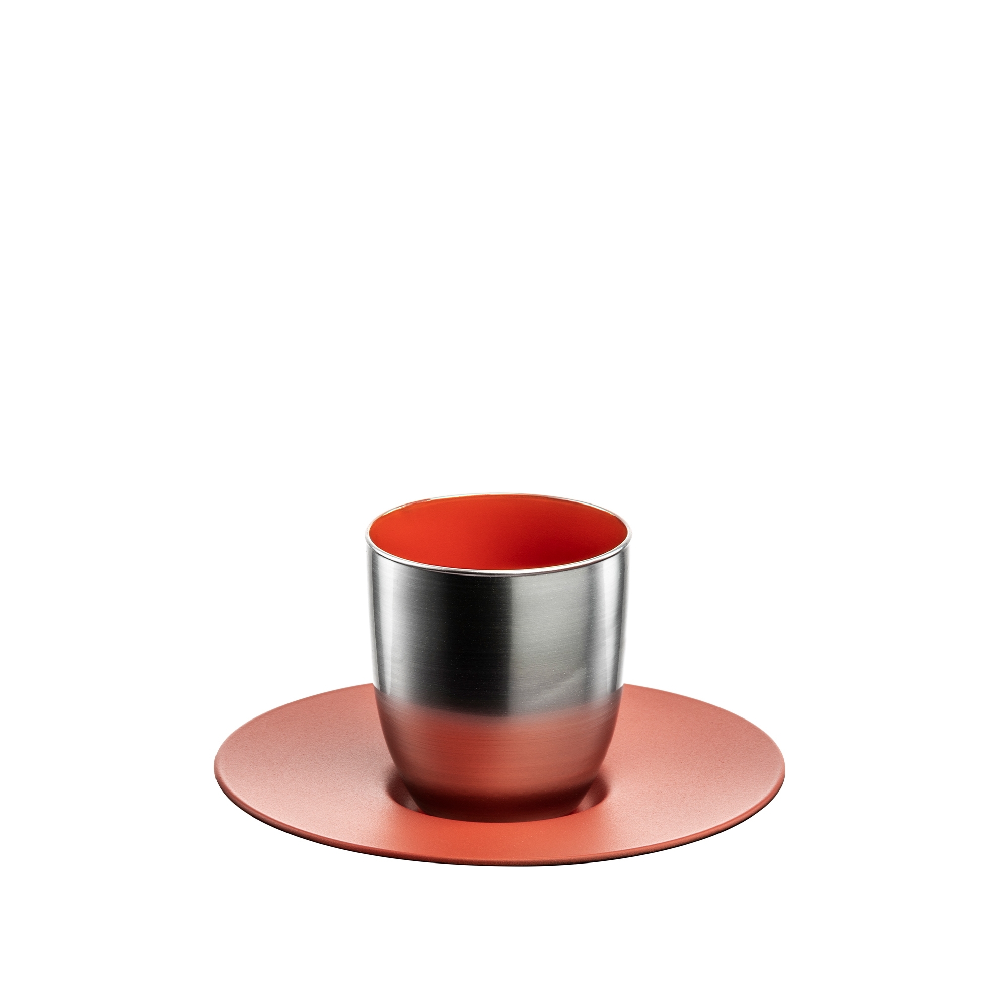 Eisch – COSMO COLLECT espresso set, silver/coral