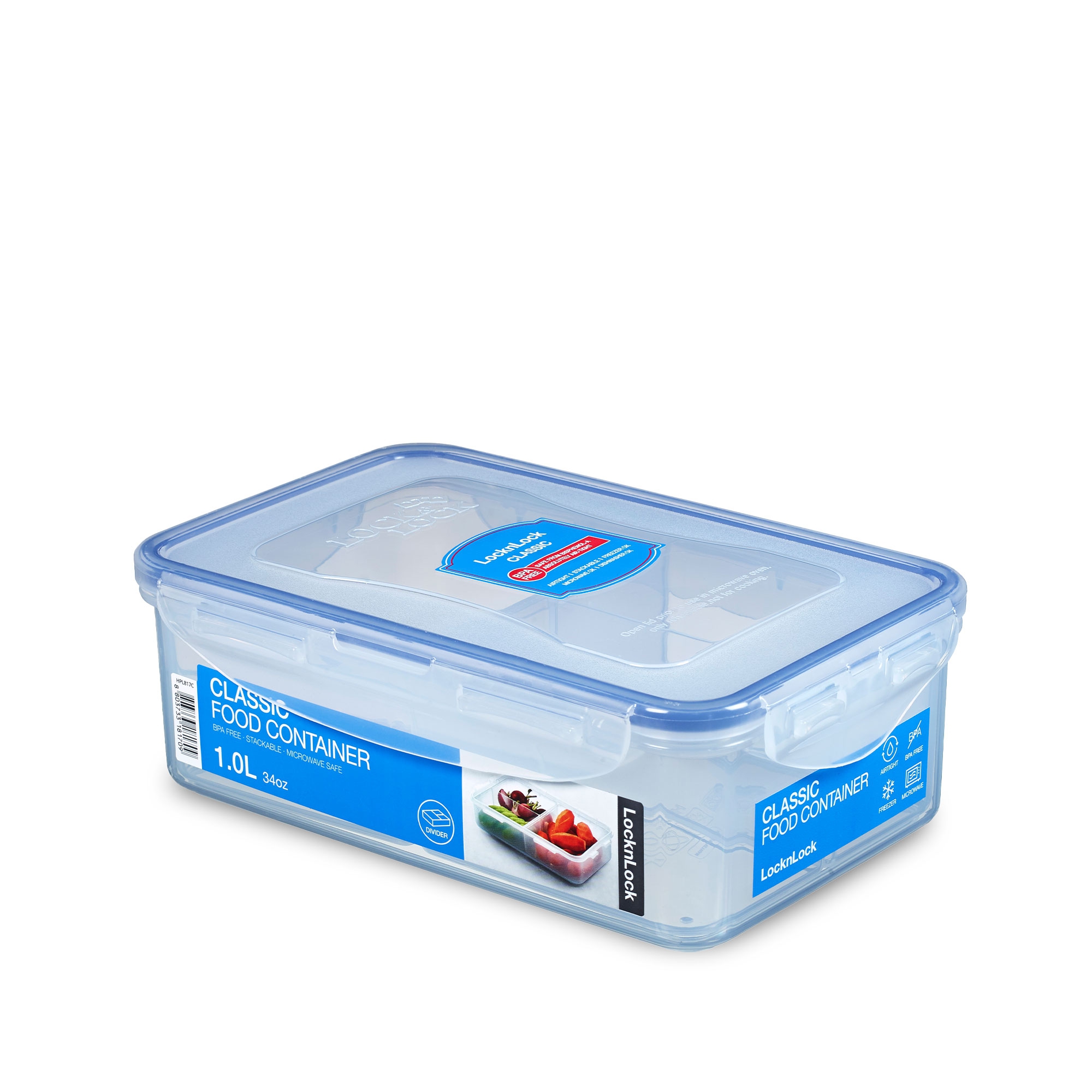 LocknLock - Food box with drain grille rectangular 1 liter