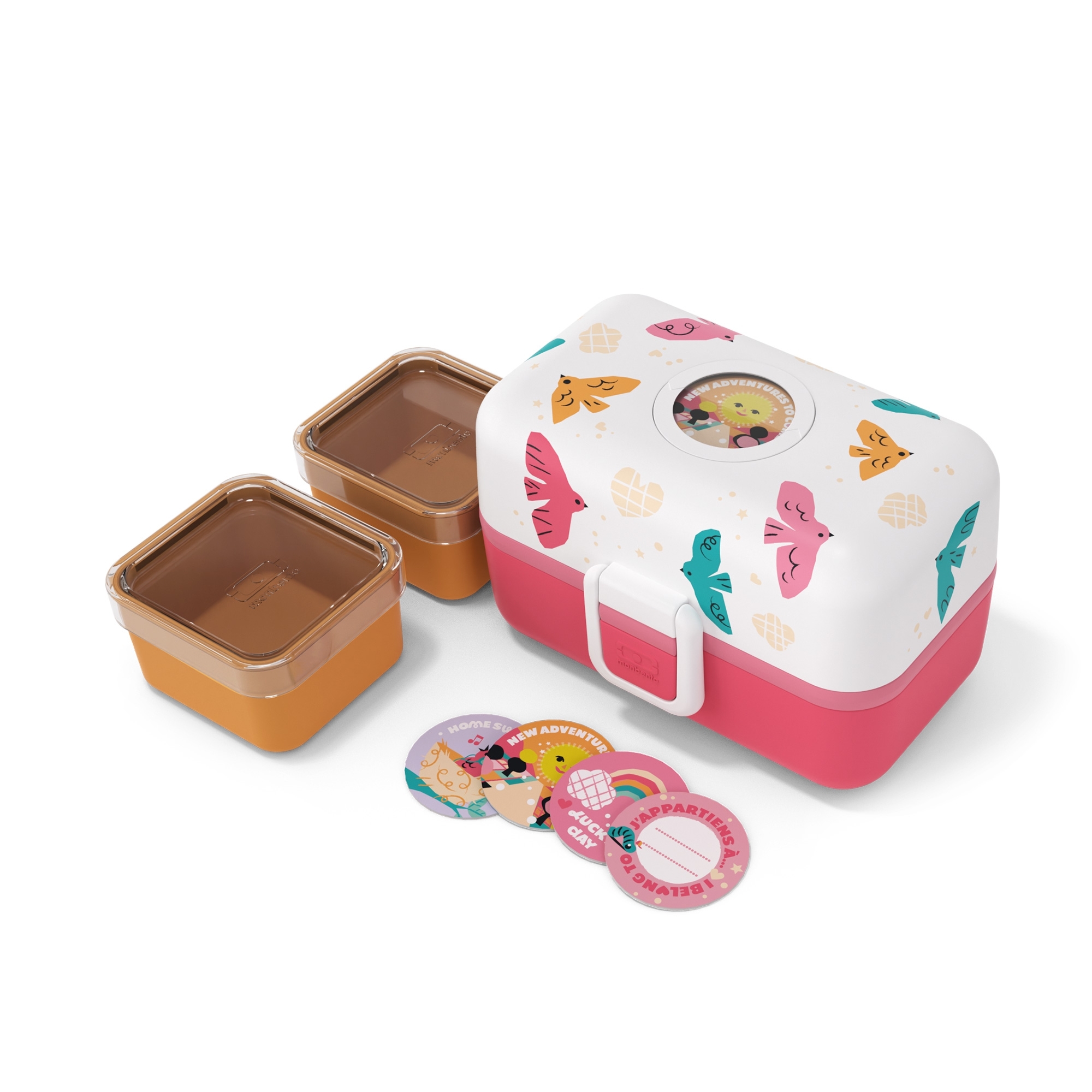 monbento - MB Tresor rosa Birds monbento - MB Tresor rosa Birds