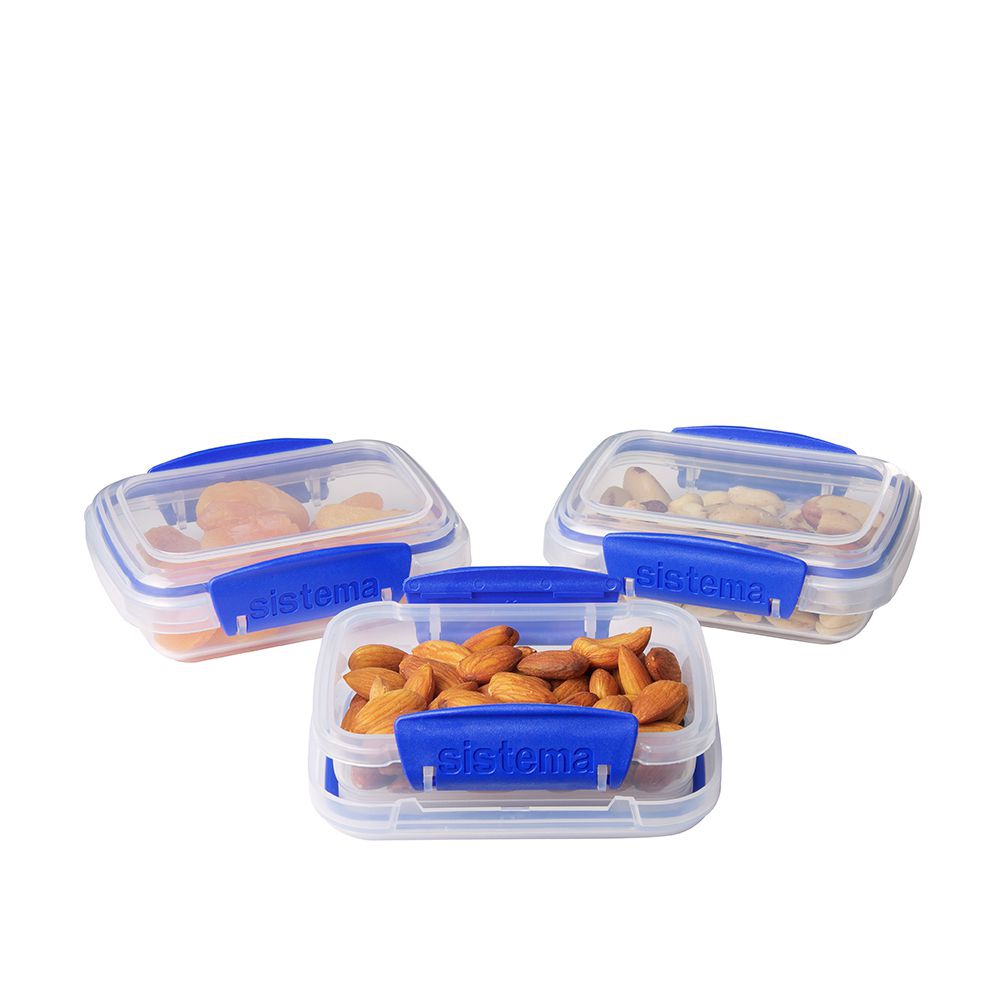 Sistema Klip It Lunch Plus with Sandwich Plastic Food Storage Containers, Set of 2