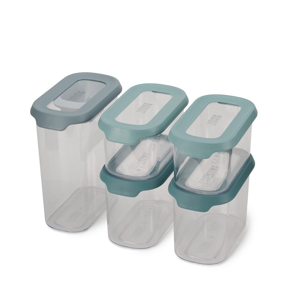 Joseph Joseph - CupboardStore™ 5 Piece Cabinet Storage Bin Set with Scoop - Opal Joseph Joseph - CupboardStore™ 5 Piece Cabinet Storage Bin Set with Scoop - Opal