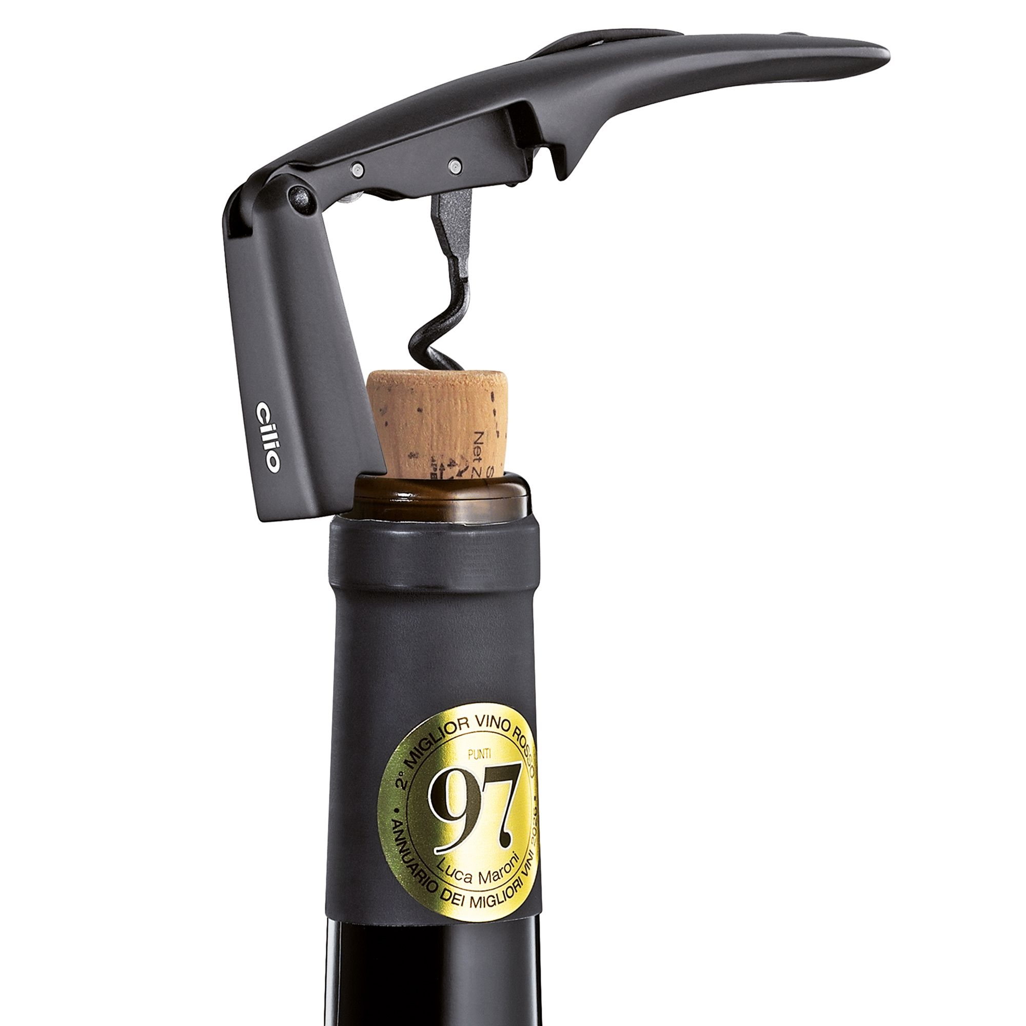 Black cilio RISERVA waiter’s friend on wine bottle