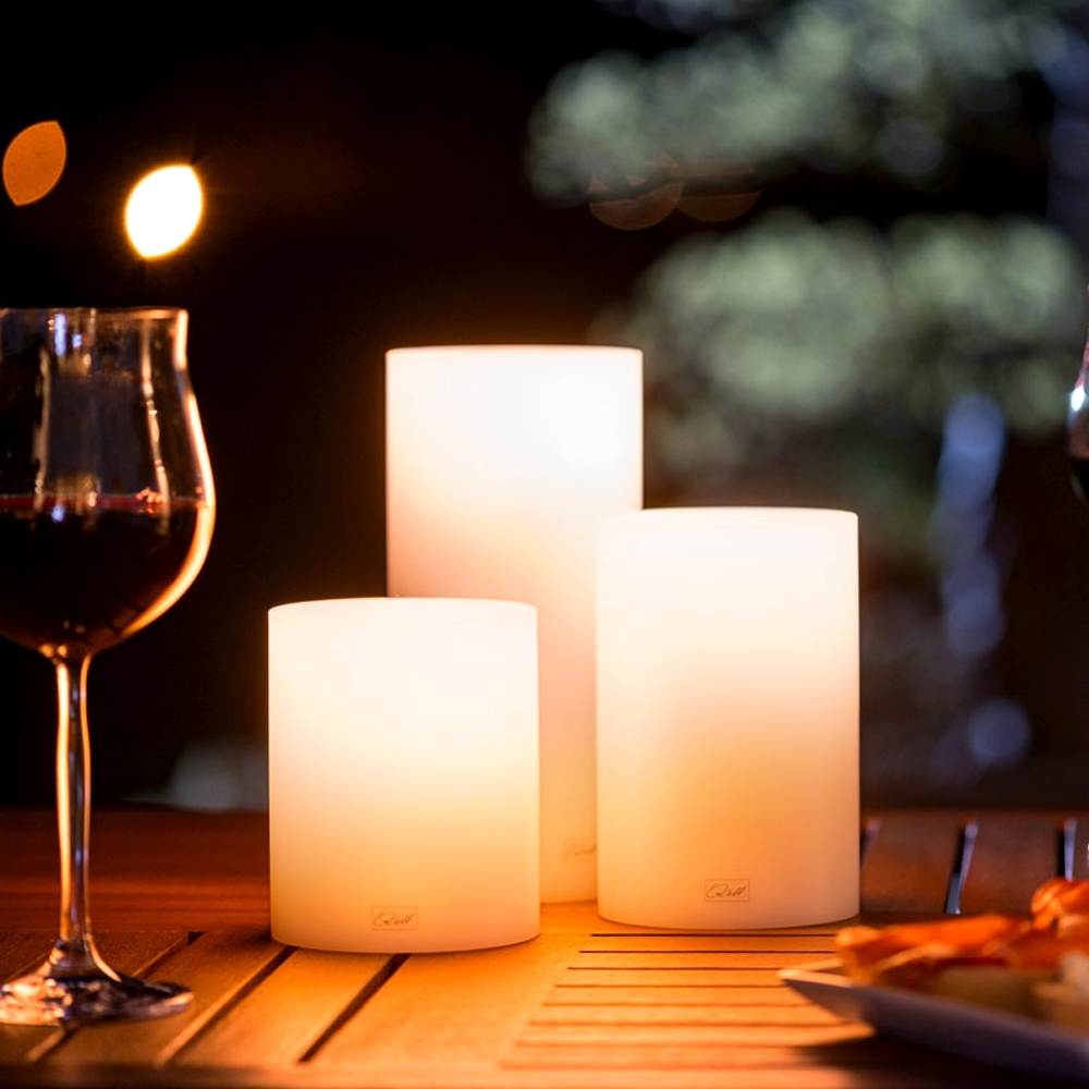 Qult Farluce Inside - Tealight Candle Holder white - Ø 12 cm H 15 cm - set of 4