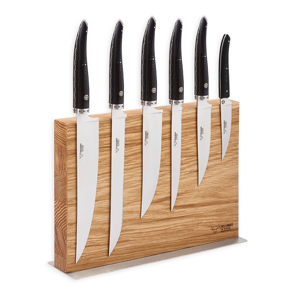 Laguiole - Knife block + 6 knives gourmet ebony