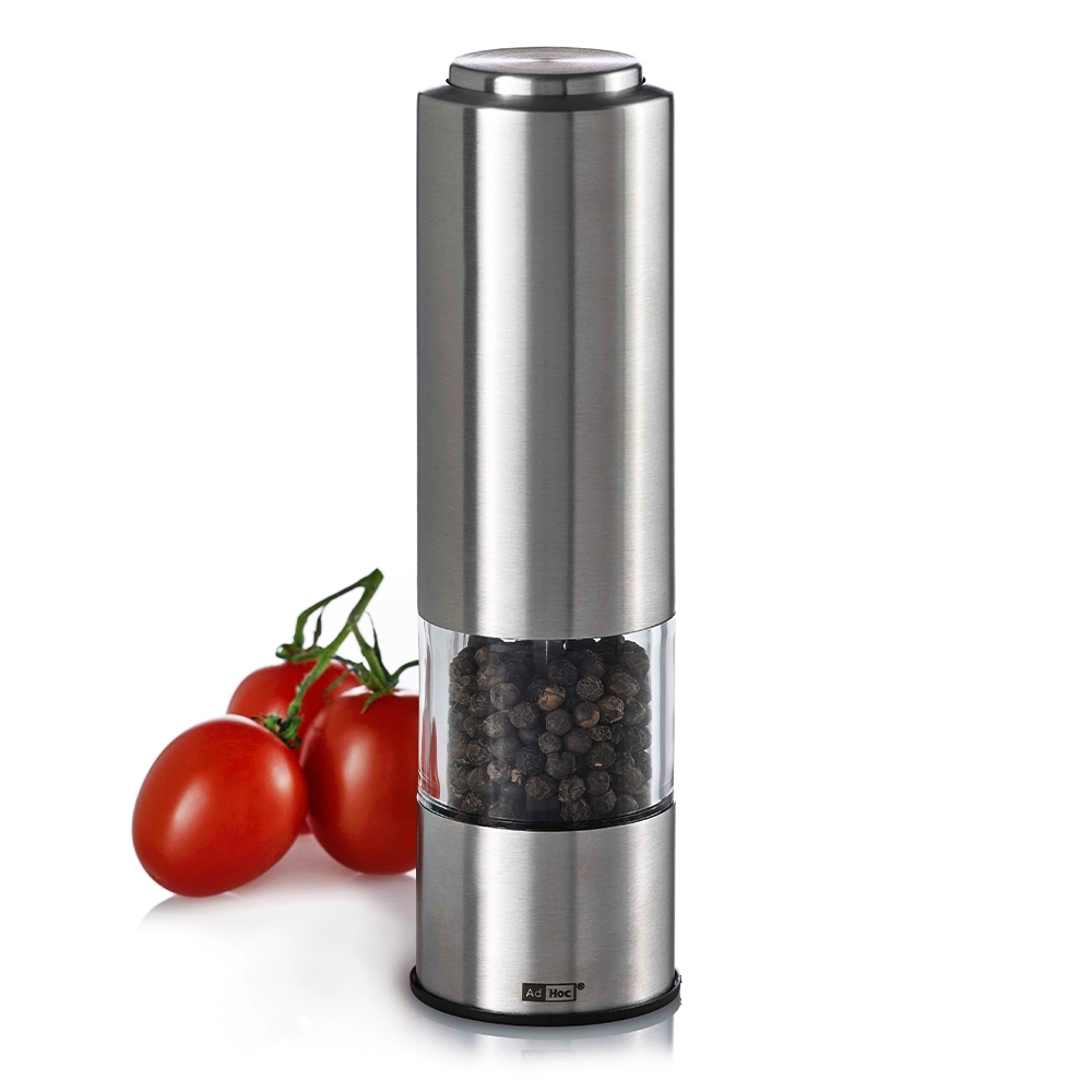 AdHoc electric stainless steel pepper mill with light