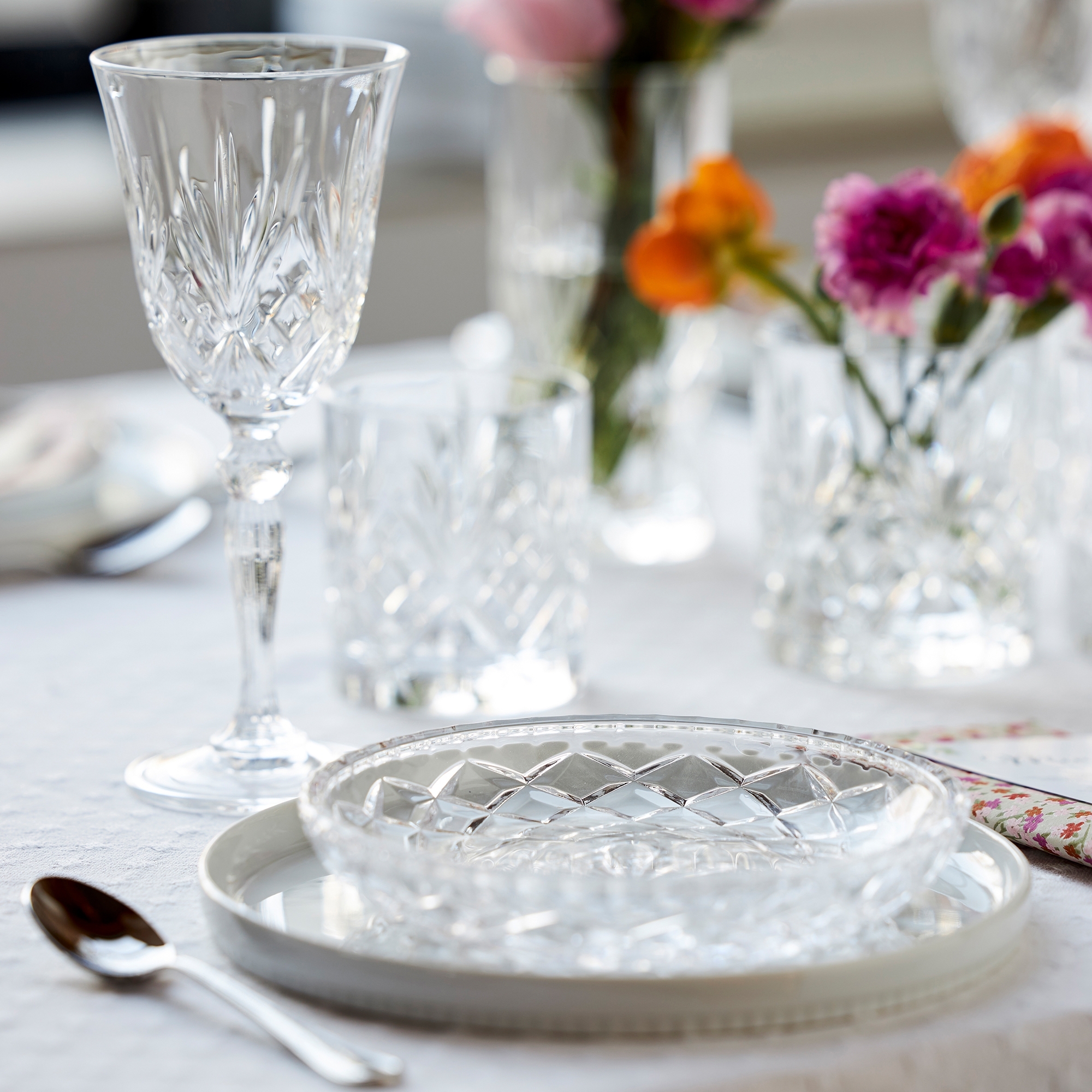 Lyngby Glass - Sorrento - Plate 16 cm - Clear - 6 pcs.