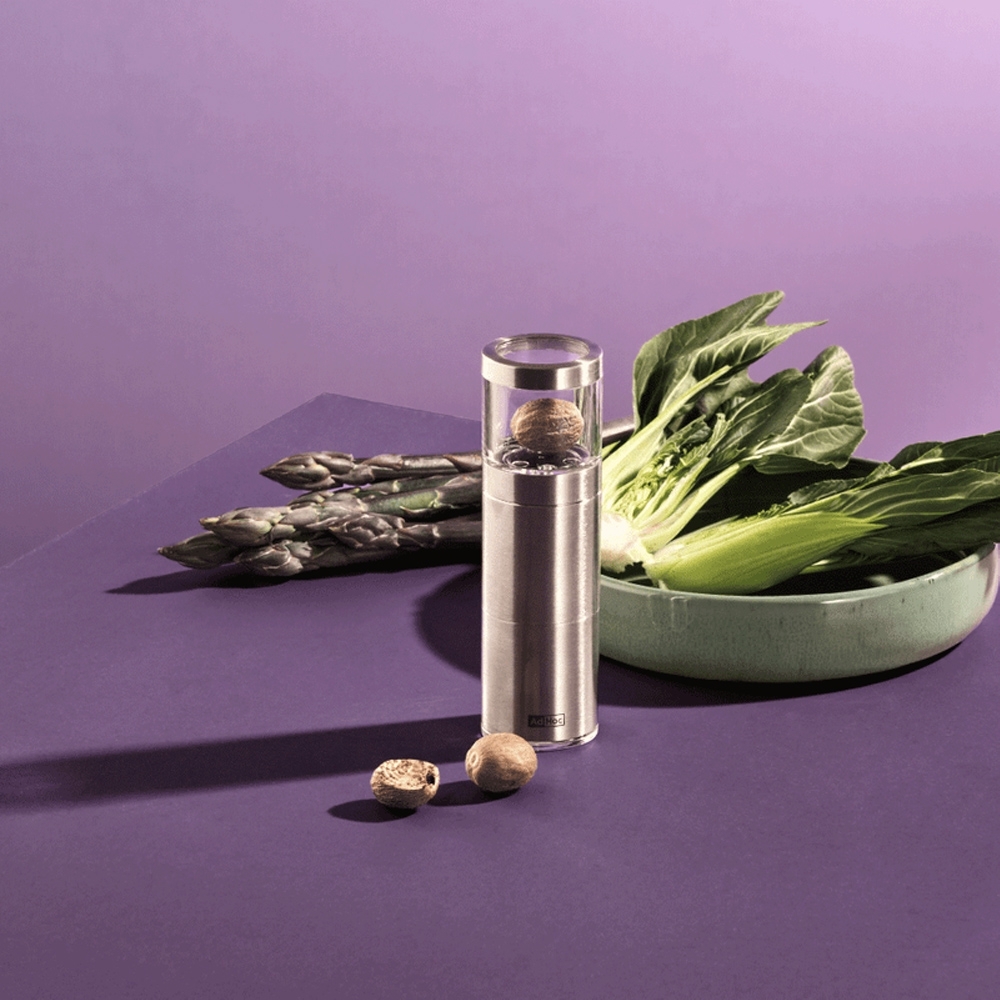 Adhoc nutmeg mill MUSKATINO with acrylic aroma guard
