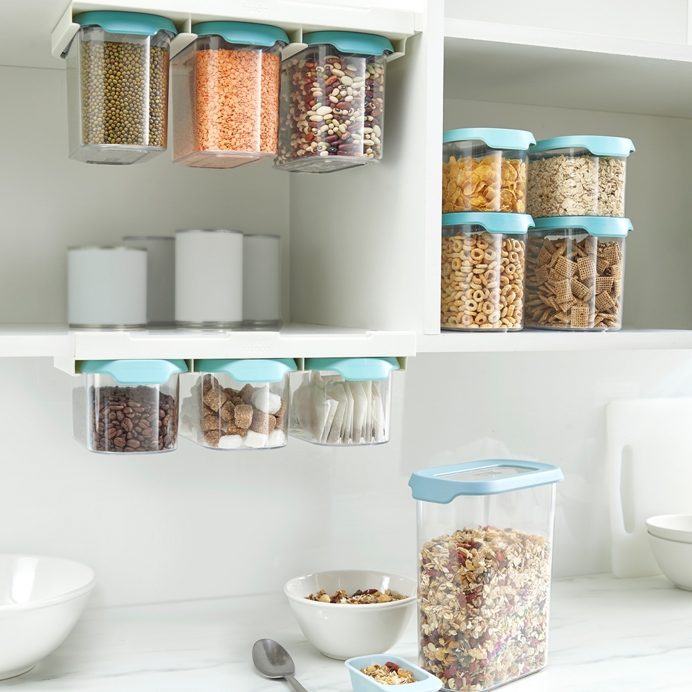 Joseph Joseph - CupboardStore™ 5 Piece Cabinet Storage Bin Set with Scoop - Opal