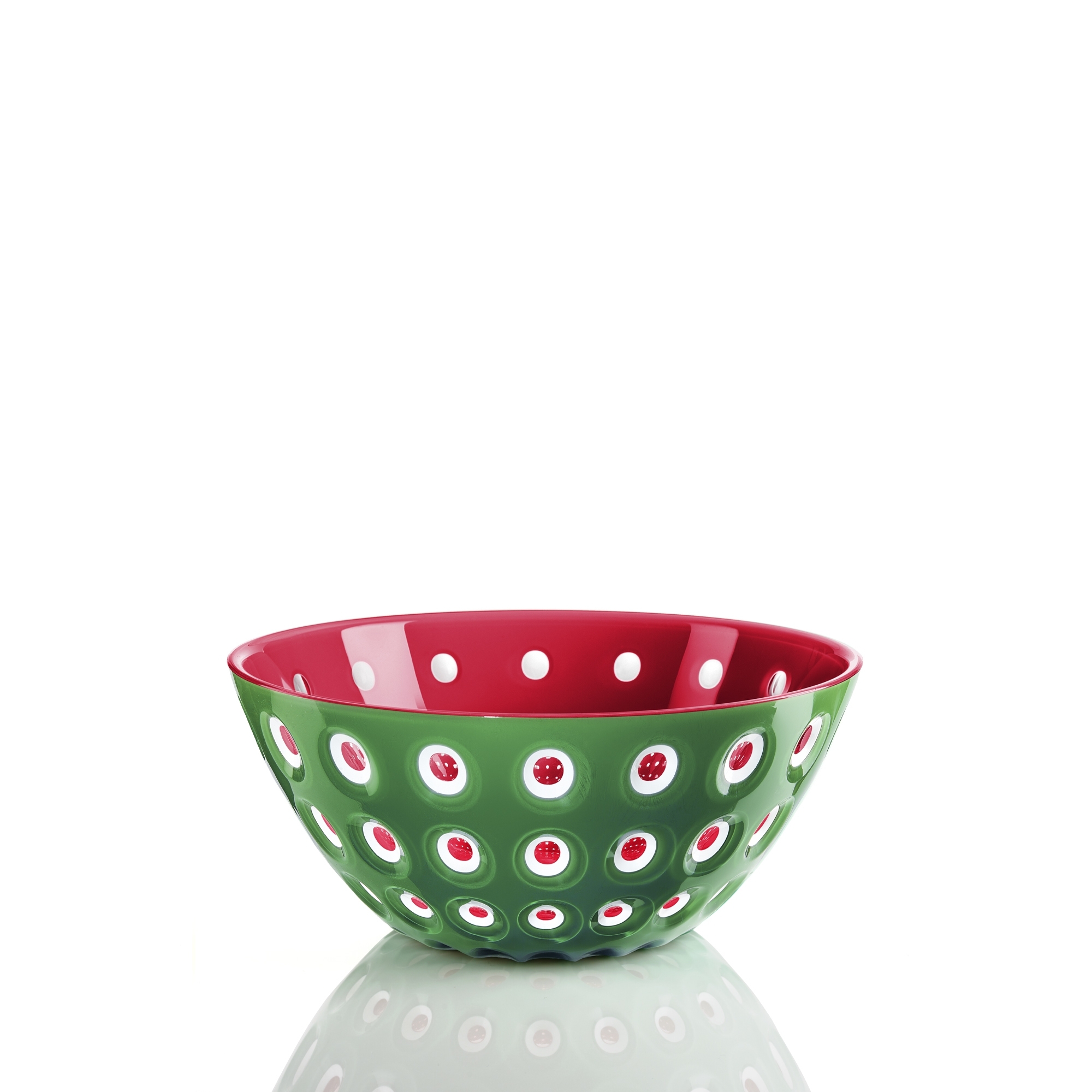 Guzzini - Bowl M 20 cm, “Le Murrine”, Emerad-White-Red