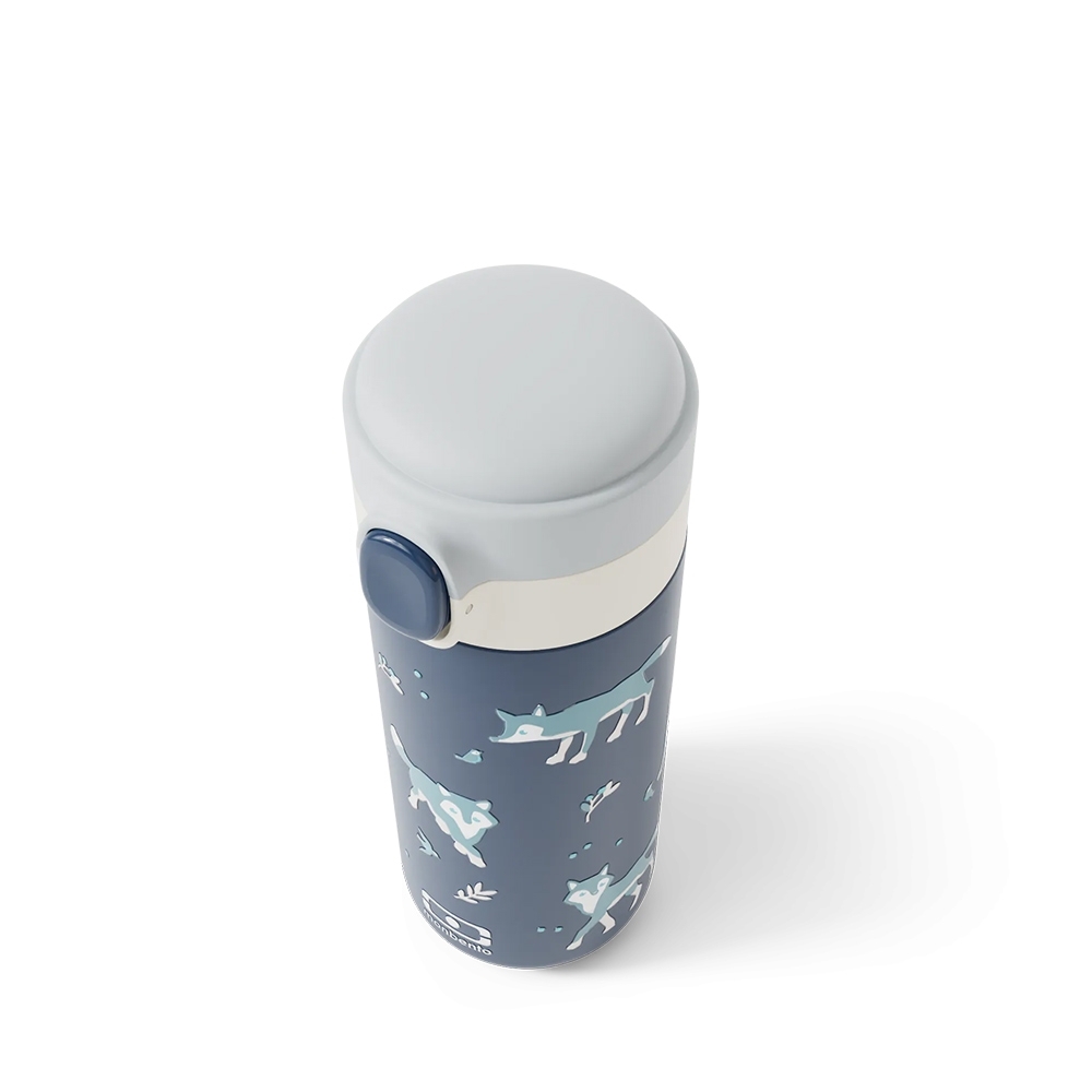 monbento - MB Pop kompakte isotherme Flasche, blau Wolf