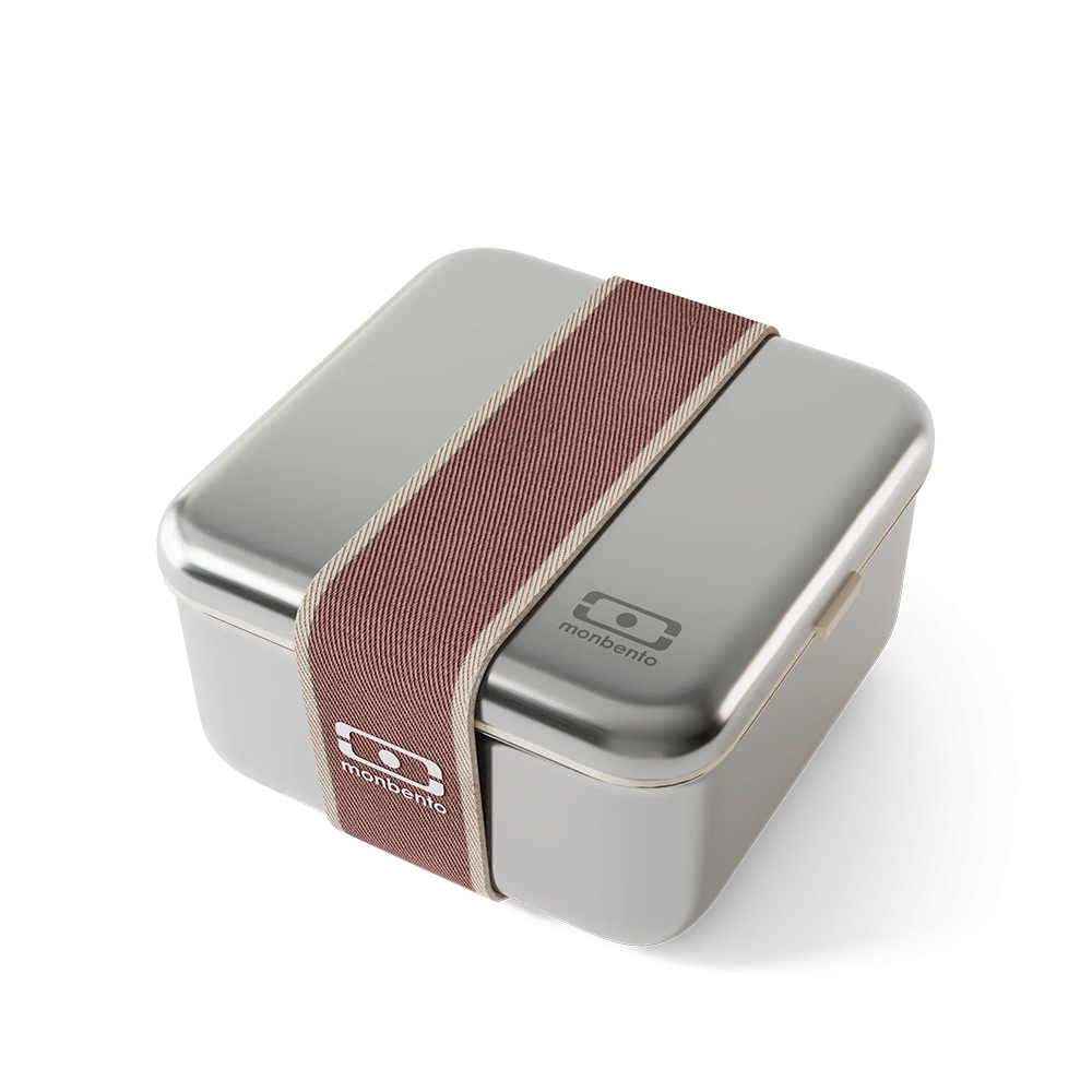monbento - Sense L stainless steel lunch box, pink moka