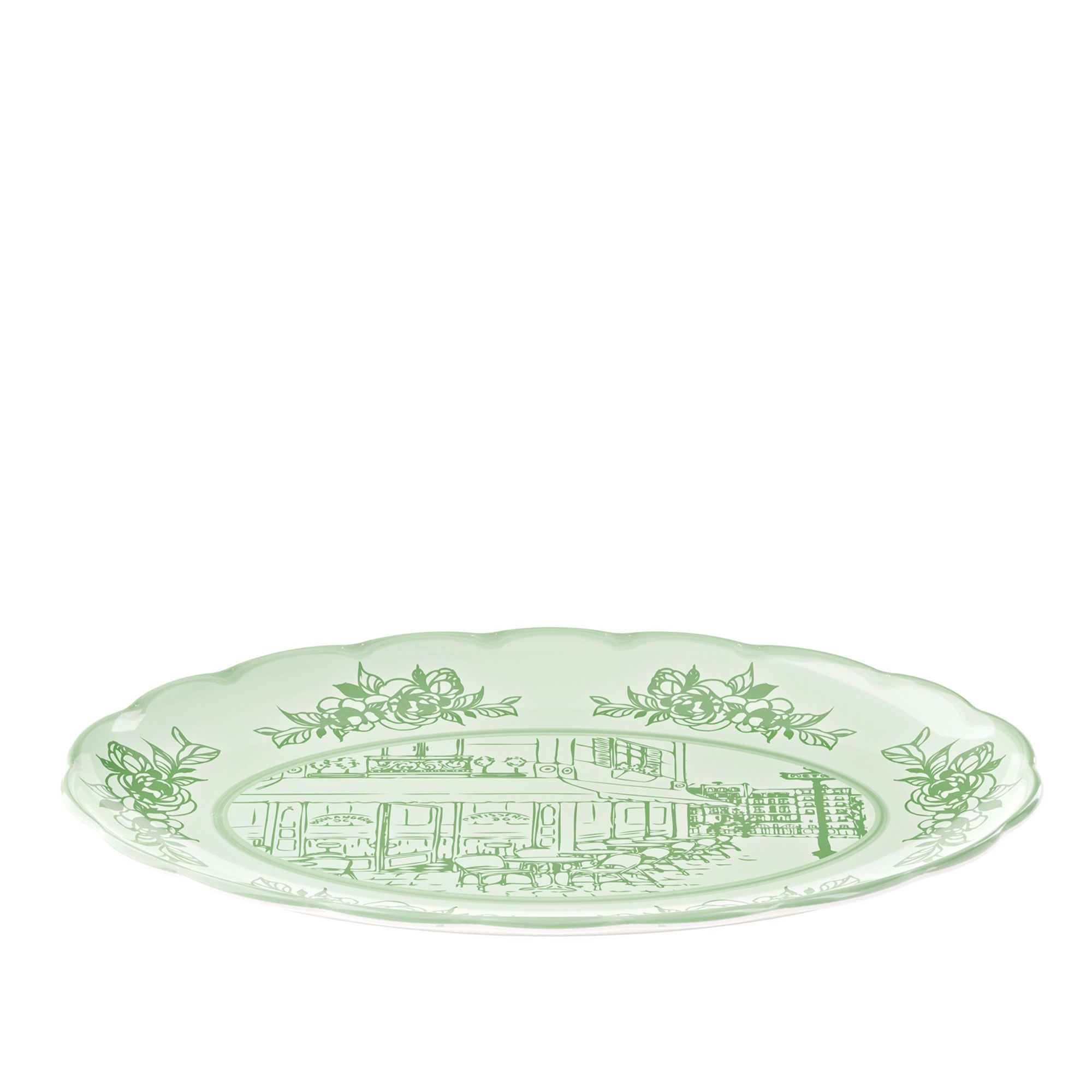 Guzzini - oval serving bowl big “JOSEPHINE” - Dusty Green