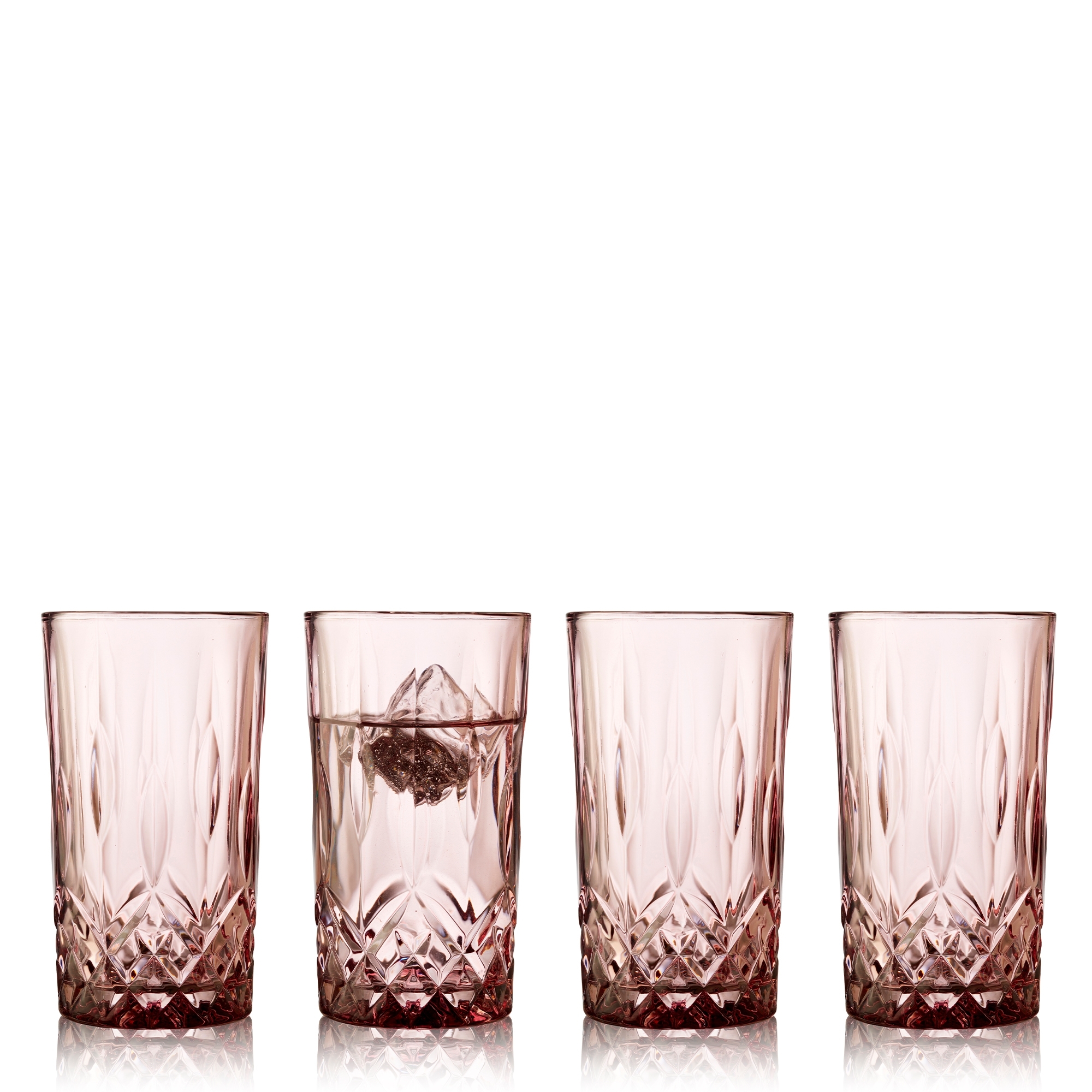 Lyngby Glas -Sorrento - Highball - 4 Stck. - Pink