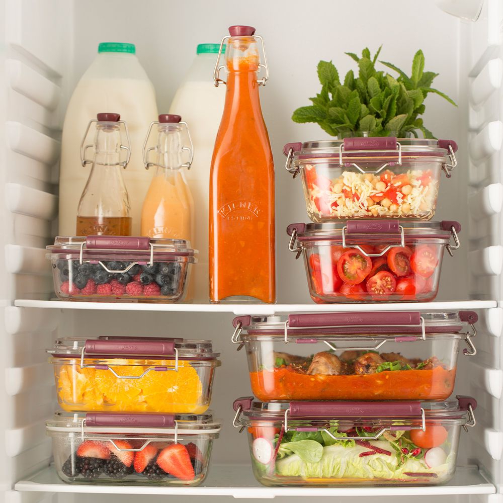 Хранение готовой пищи. Контейнер 600 мл Kilner Fresh. Контейнеры для хранения в холодильнике. Хранение в холодильнике. Еда в контейнерах в холодильнике.