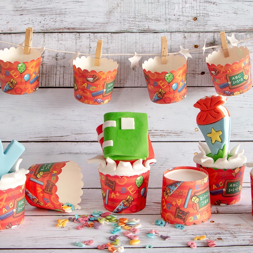 Städter - Cupcake Backform - ø 50 x 47 mm - Mini - Bunt - 12 Stück