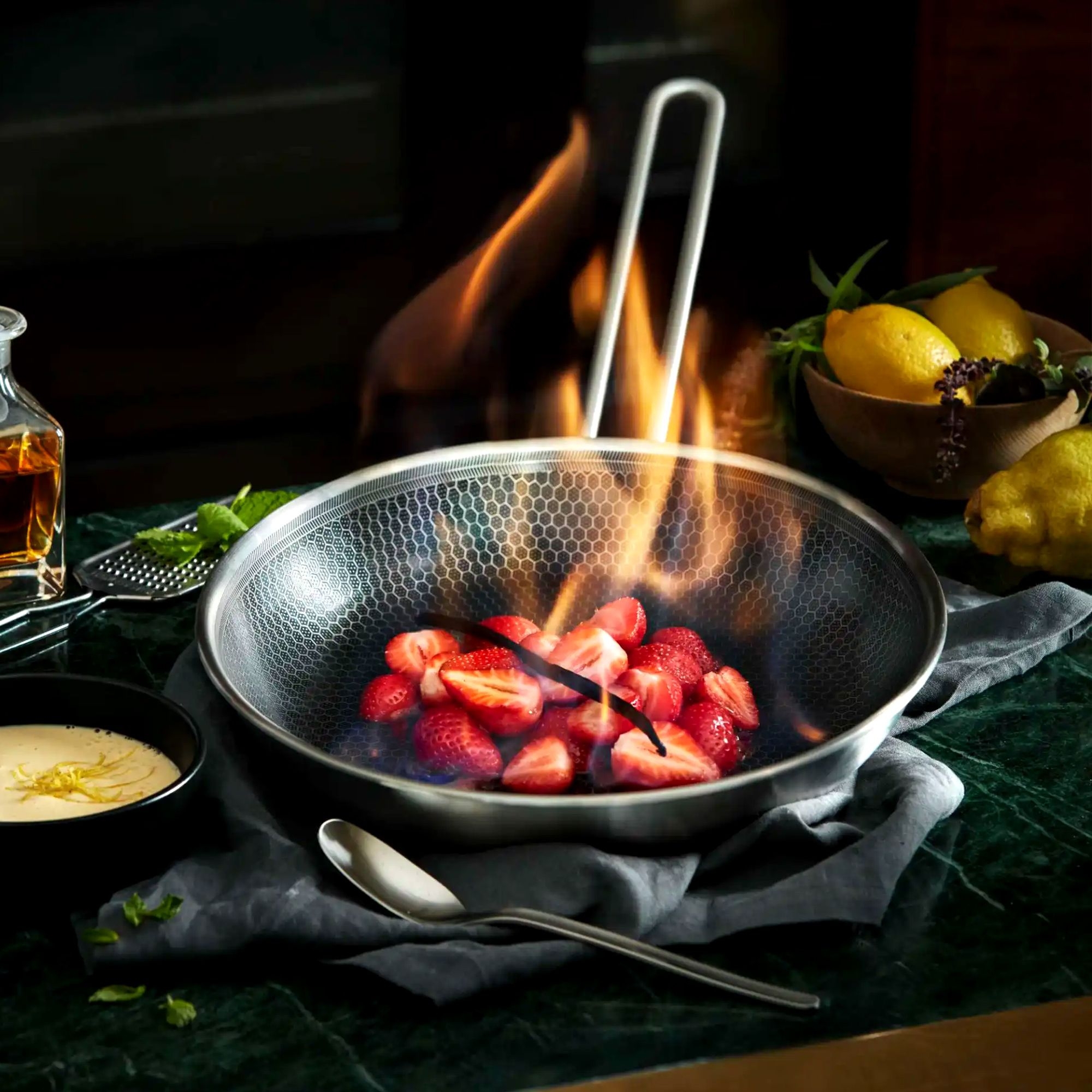 Eva Trio - Multi Mosaic frying pan - Ceramic Slip-Let coating