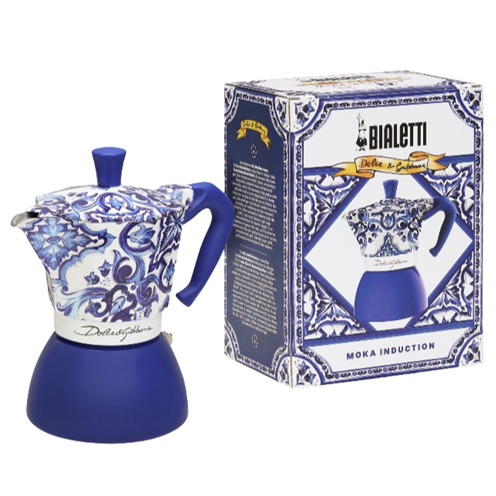 Bialetti - Moka Induktion 6 Tassen - Dolce & Gabbana Blu Mediterraneo