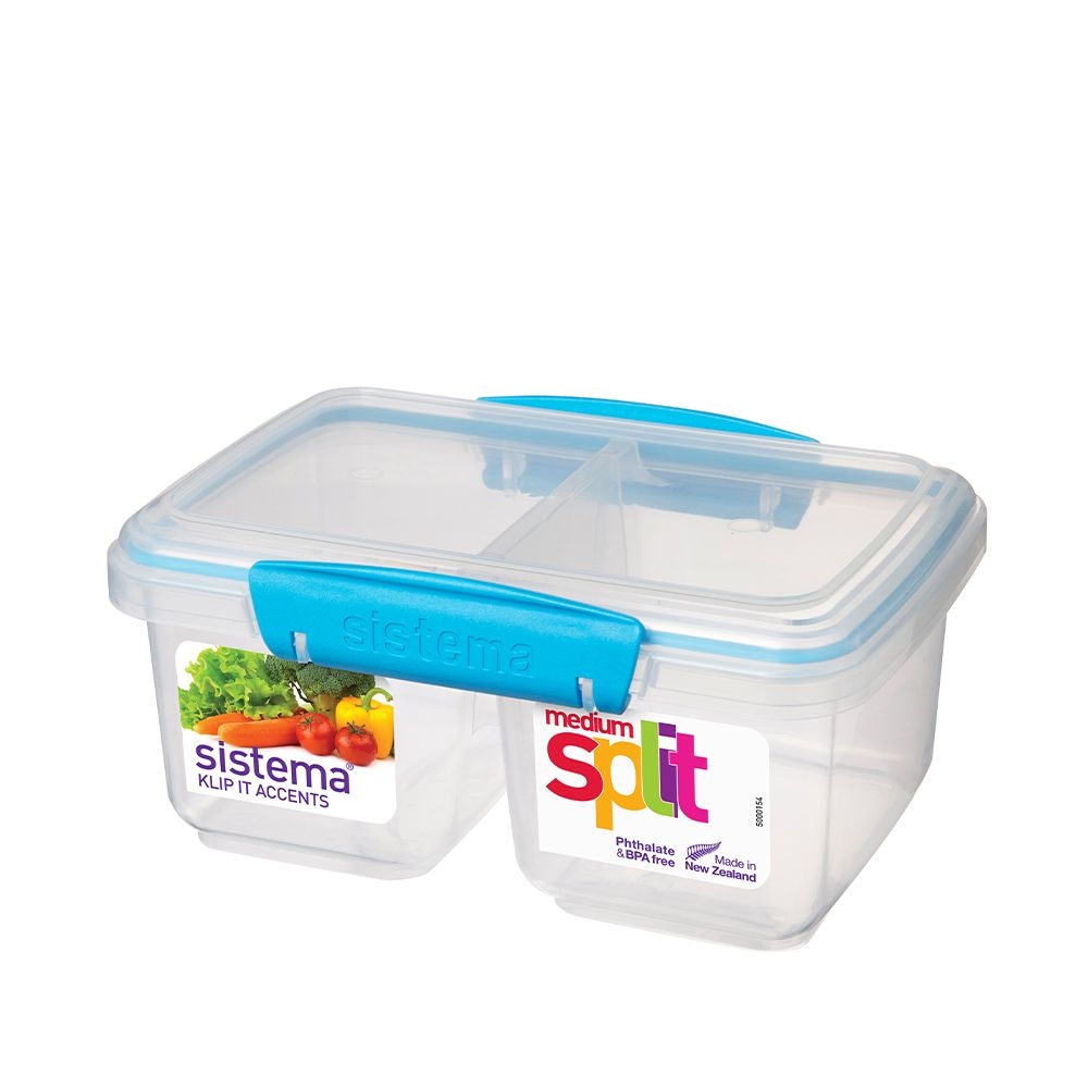 Sistema - Klip It fresh box Split - 1000 ml, blue