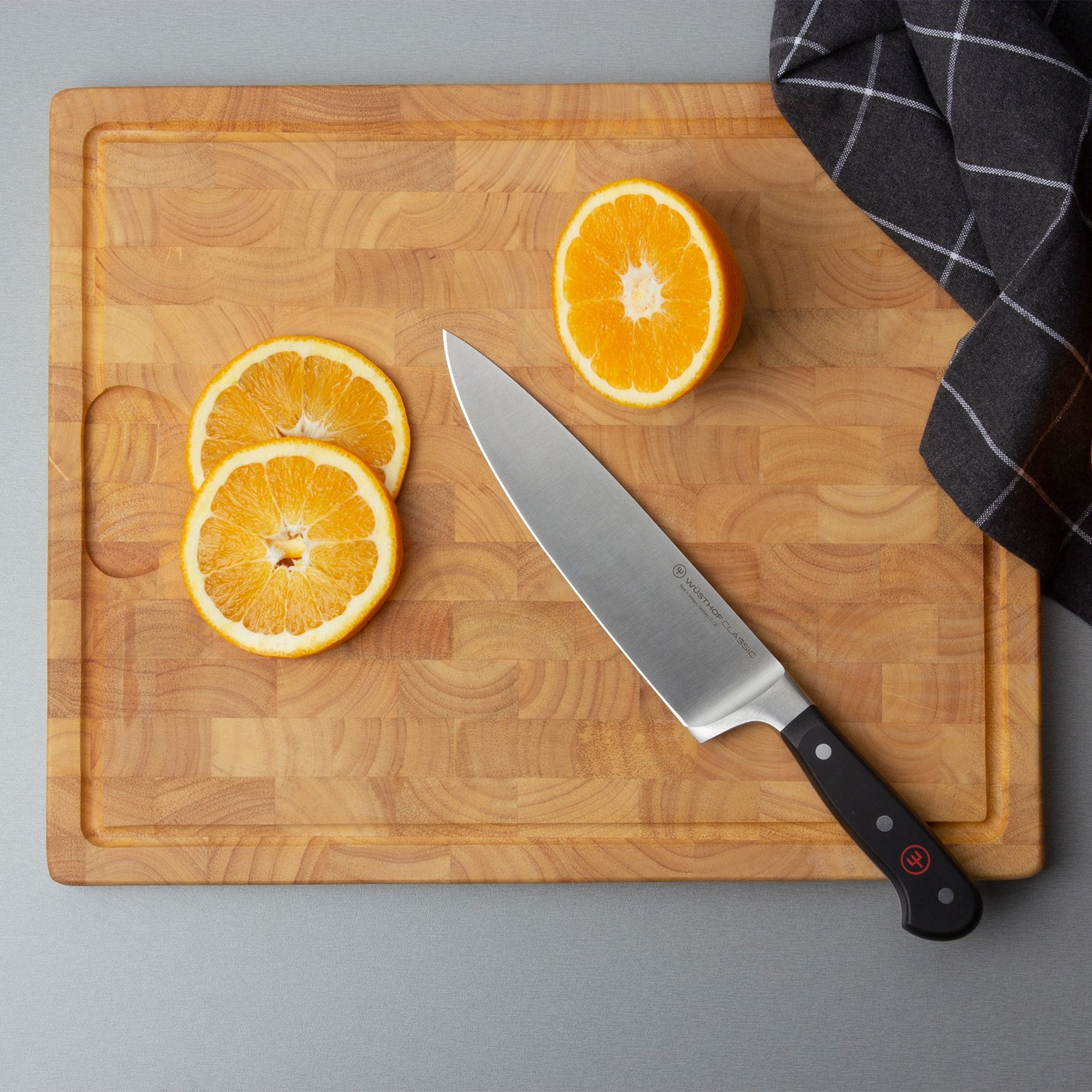 Continenta - Carving board, end-grain, rubber tree, 42 x 34 x 2.7 cm