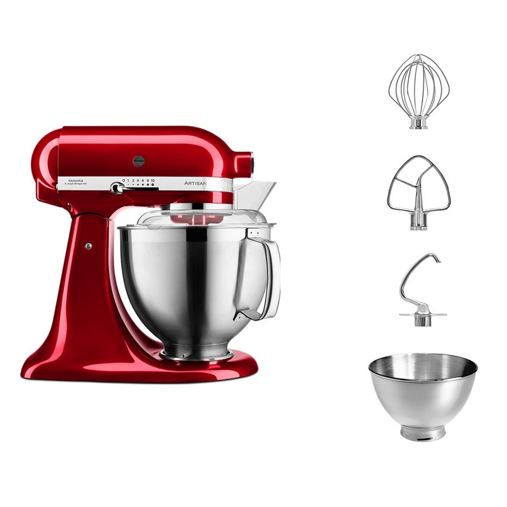 KitchenAid - Artisan Küchenmaschine 5KSM185PS -  Set - Liebesapfelrot
