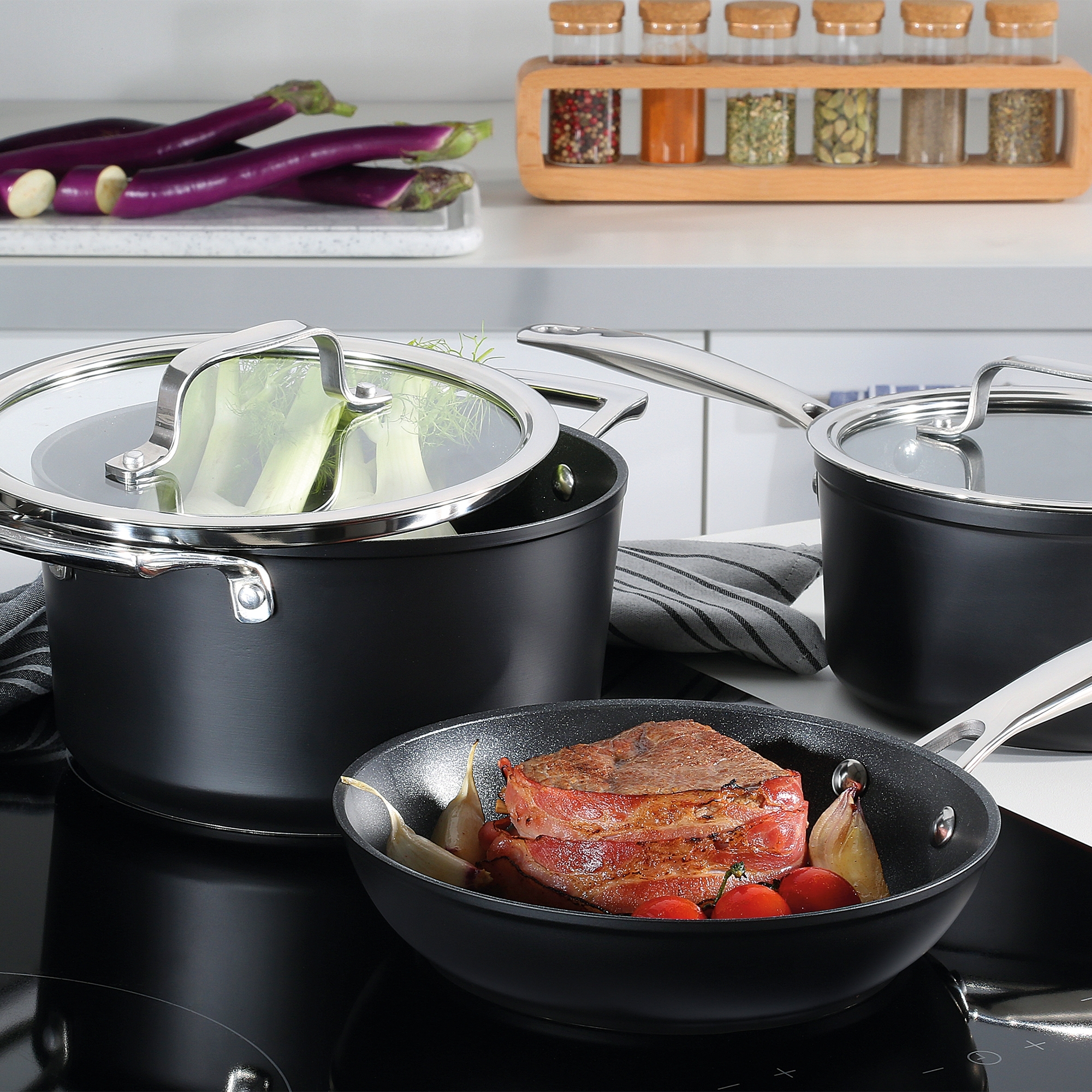 Spring - Roasting pan with glass lid - MERIDIAN INTENSE PRO - 16 cm
